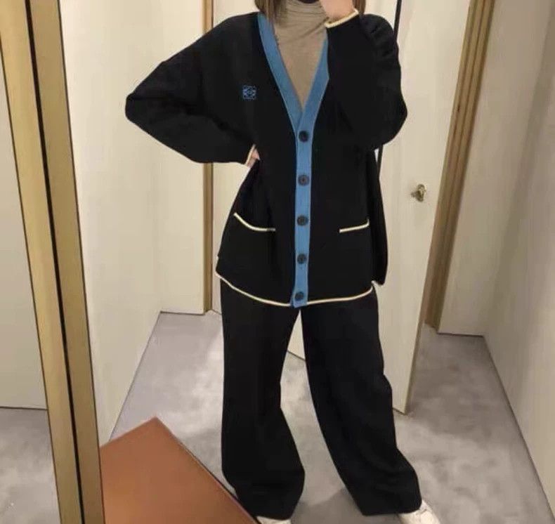 Loewe Loewe Black Logo Wool Cardigan Coat Size US L / EU 52-54 / 3 - 9 Thumbnail