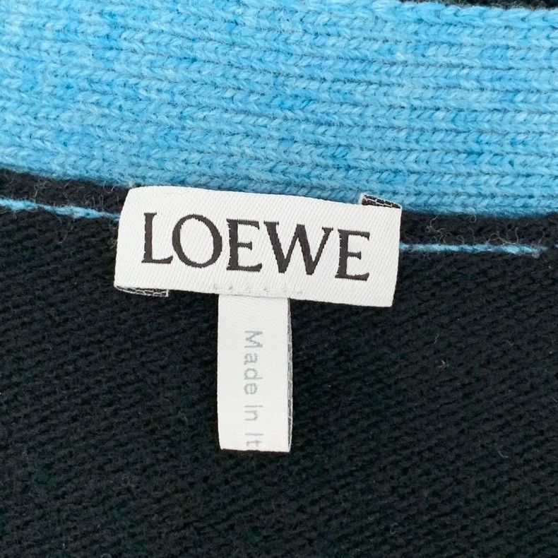 Loewe Loewe Black Logo Wool Cardigan Coat Size US L / EU 52-54 / 3 - 6 Thumbnail
