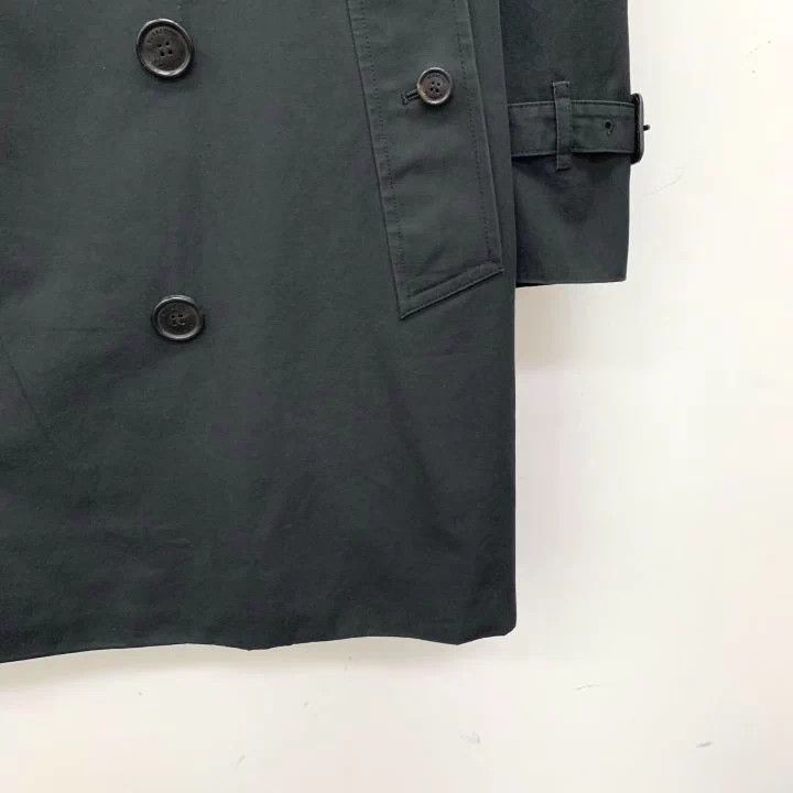 Burberry Burberry Black Cotton Trench Coat Size US XL / EU 56 / 4 - 4 Thumbnail