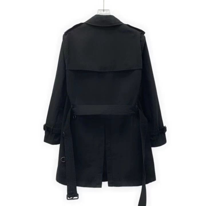 Burberry Burberry Black Cotton Trench Coat Size US XL / EU 56 / 4 - 2 Thumbnail