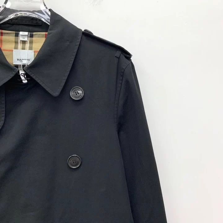 Burberry Burberry Black Cotton Trench Coat Size US XL / EU 56 / 4 - 3 Thumbnail