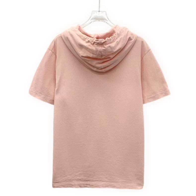 Louis Vuitton Louis Vuitton Pink Logo Hooded T-Shirt Size US XL / EU 56 / 4 - 2 Thumbnail