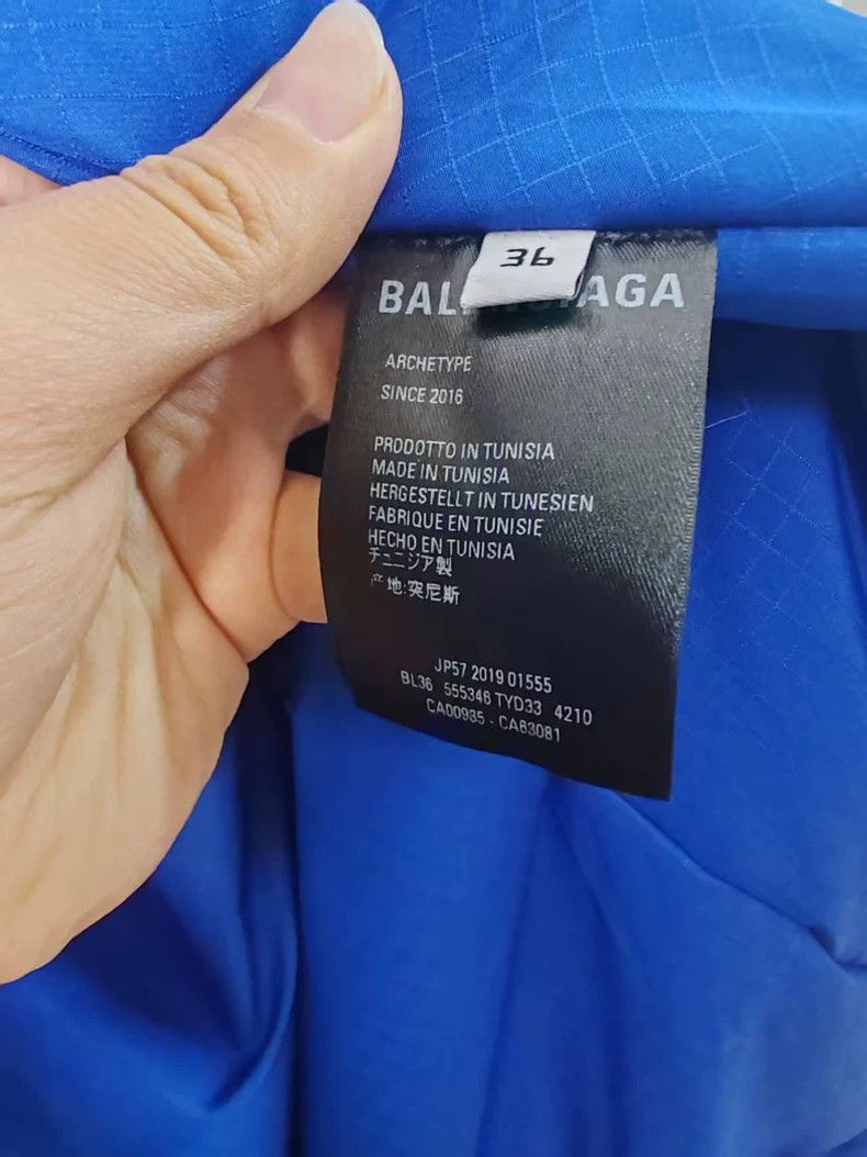 Balenciaga Balenciaga Blue Hooded Cotton Coat Size US S / EU 44-46 / 1 - 4 Thumbnail