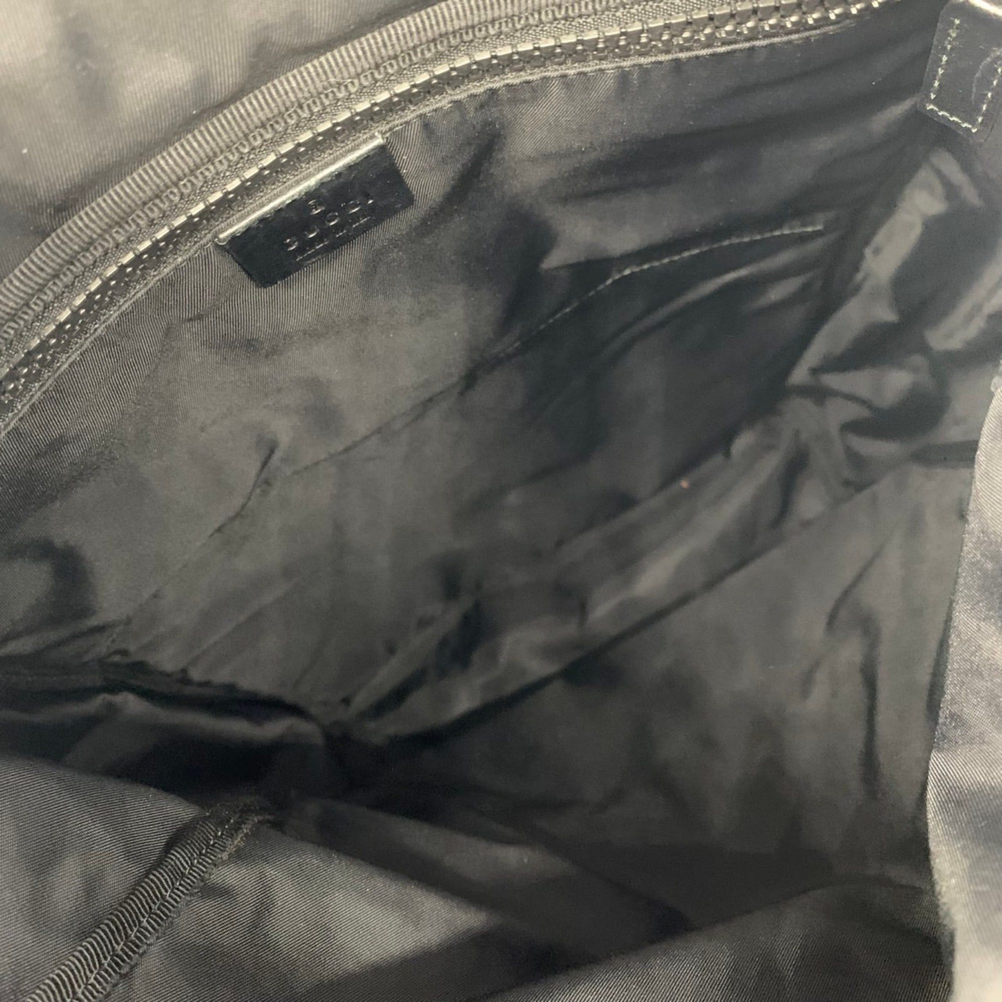 Gucci GUCCI 450982 Backpack/Daypack with Cat Head Embroidered Patch, Tiger, Butterfly, and Flower Design in Black Nylon for Men Women Size ONE SIZE - 8 Thumbnail