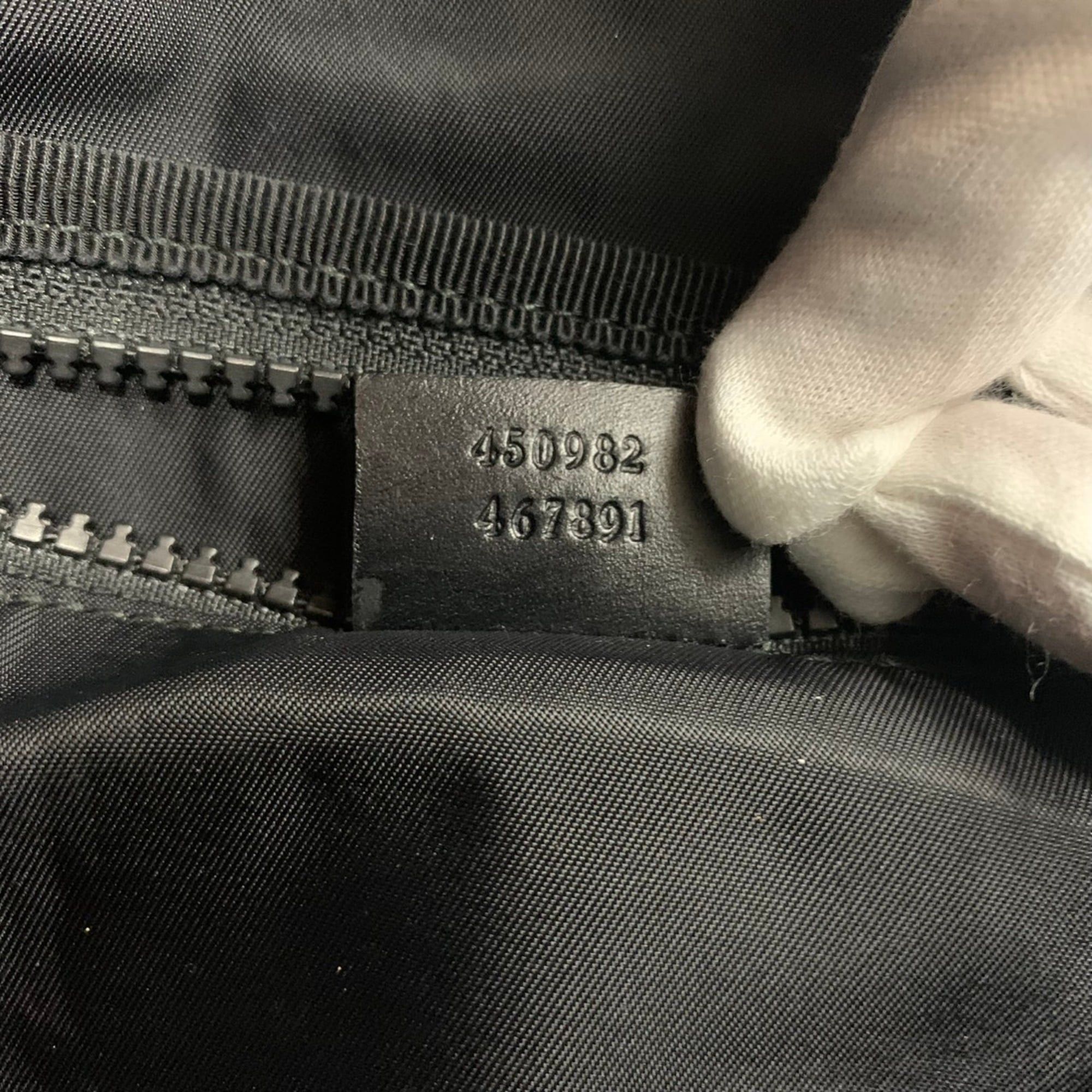 Gucci GUCCI 450982 Backpack/Daypack with Cat Head Embroidered Patch, Tiger, Butterfly, and Flower Design in Black Nylon for Men Women Size ONE SIZE - 11 Thumbnail