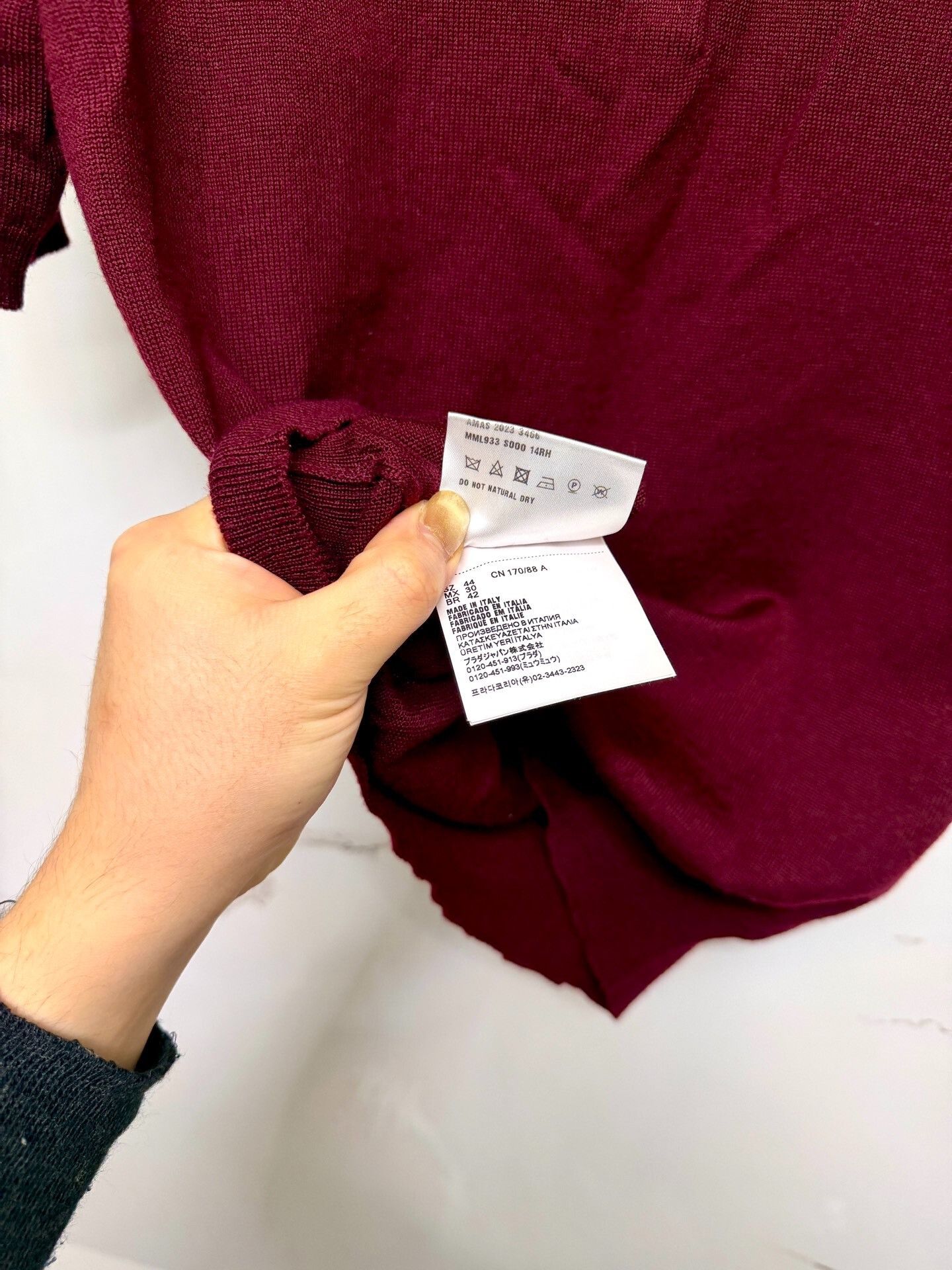 Miu Miu miumiu burgundy wool polo shirt Size M / US 6-8 / IT 42-44 - 5 Thumbnail