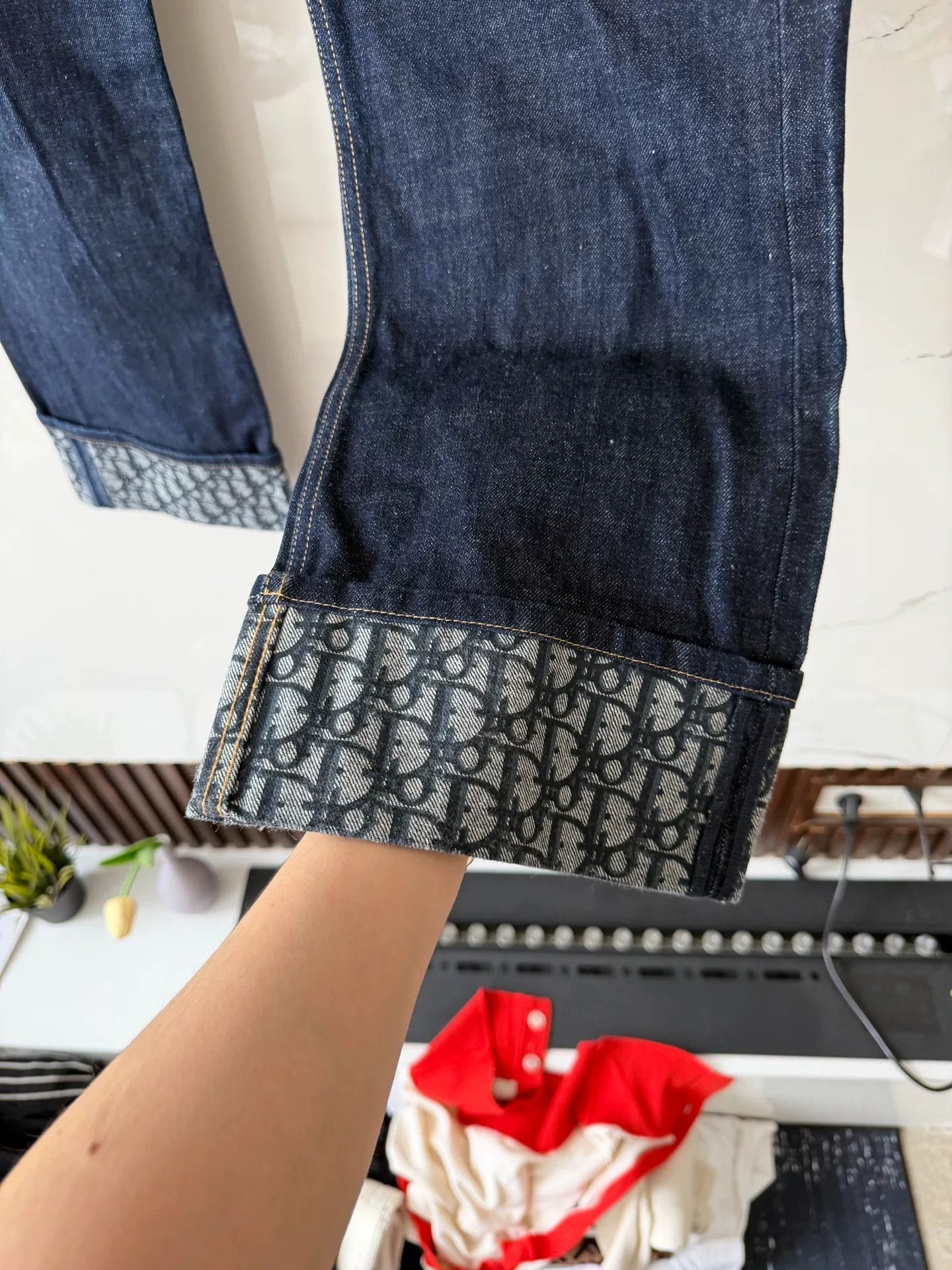 Dior dior blue printed denim pants Size US 36 / EU 52 - 5 Thumbnail
