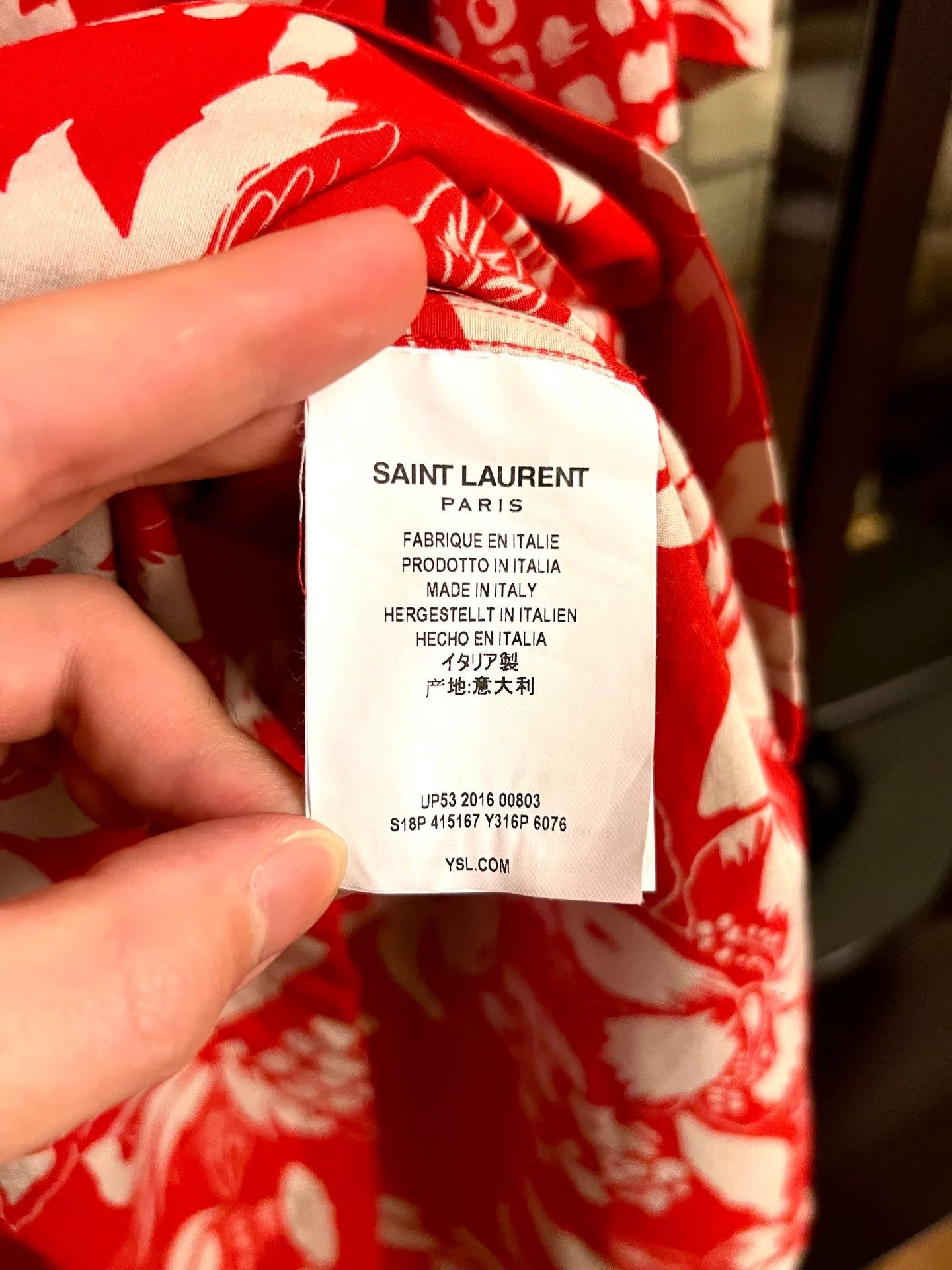 Saint Laurent Paris saint laurent vintage pineapple print shirt Size US S / EU 44-46 / 1 - 6 Thumbnail
