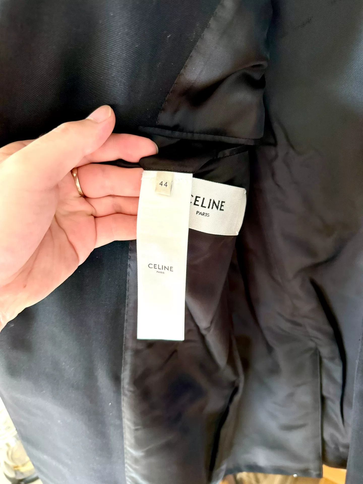 Celine celine double-breasted black blazer Size US S / EU 44-46 / 1 - 4 Thumbnail