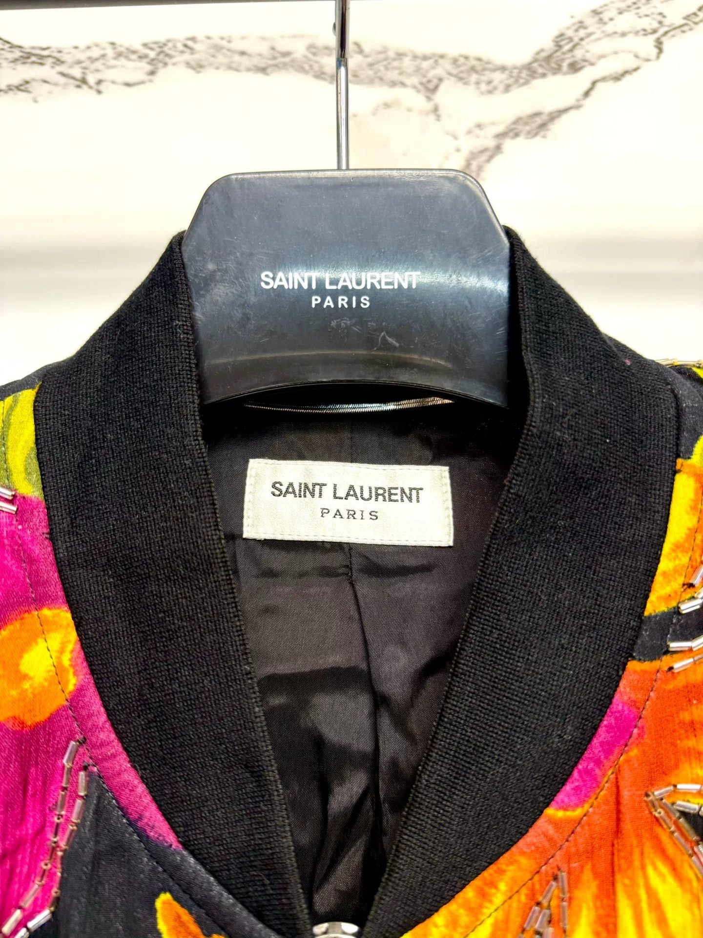 Saint Laurent Paris saint laurent floral silk bomber jacket Size M / US 6-8 / IT 42-44 - 2 Thumbnail