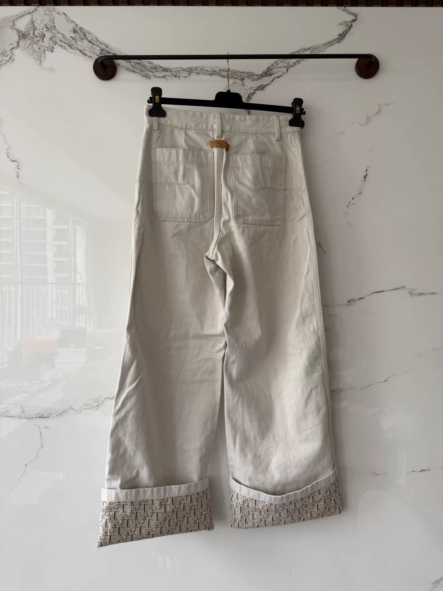 Dior dior off-white printed denim pants Size 36" / US 14 / IT 50 - 2 Thumbnail