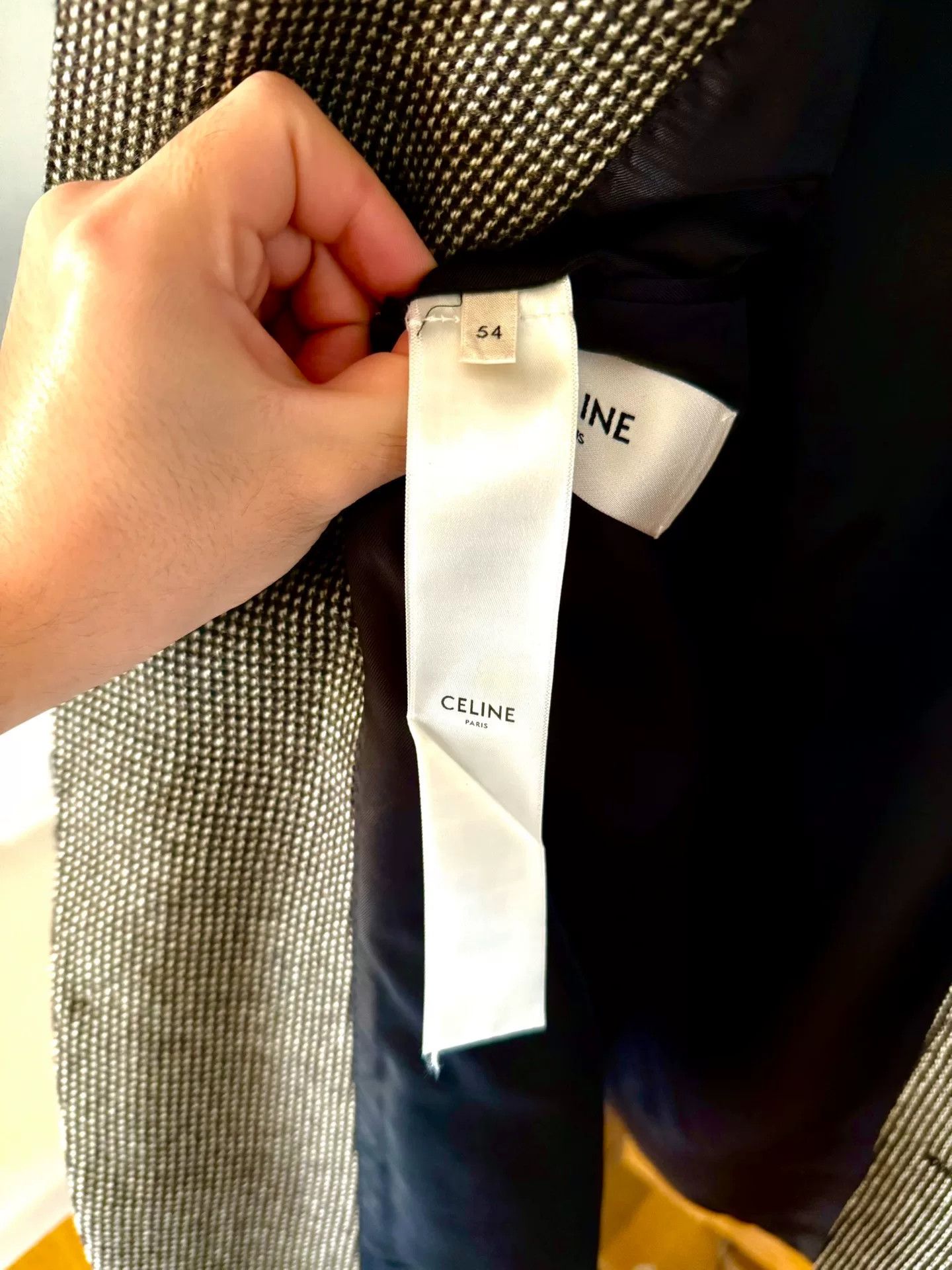 Celine celine gray snowflake check leather blazer Size US L / EU 52-54 / 3 - 4 Thumbnail