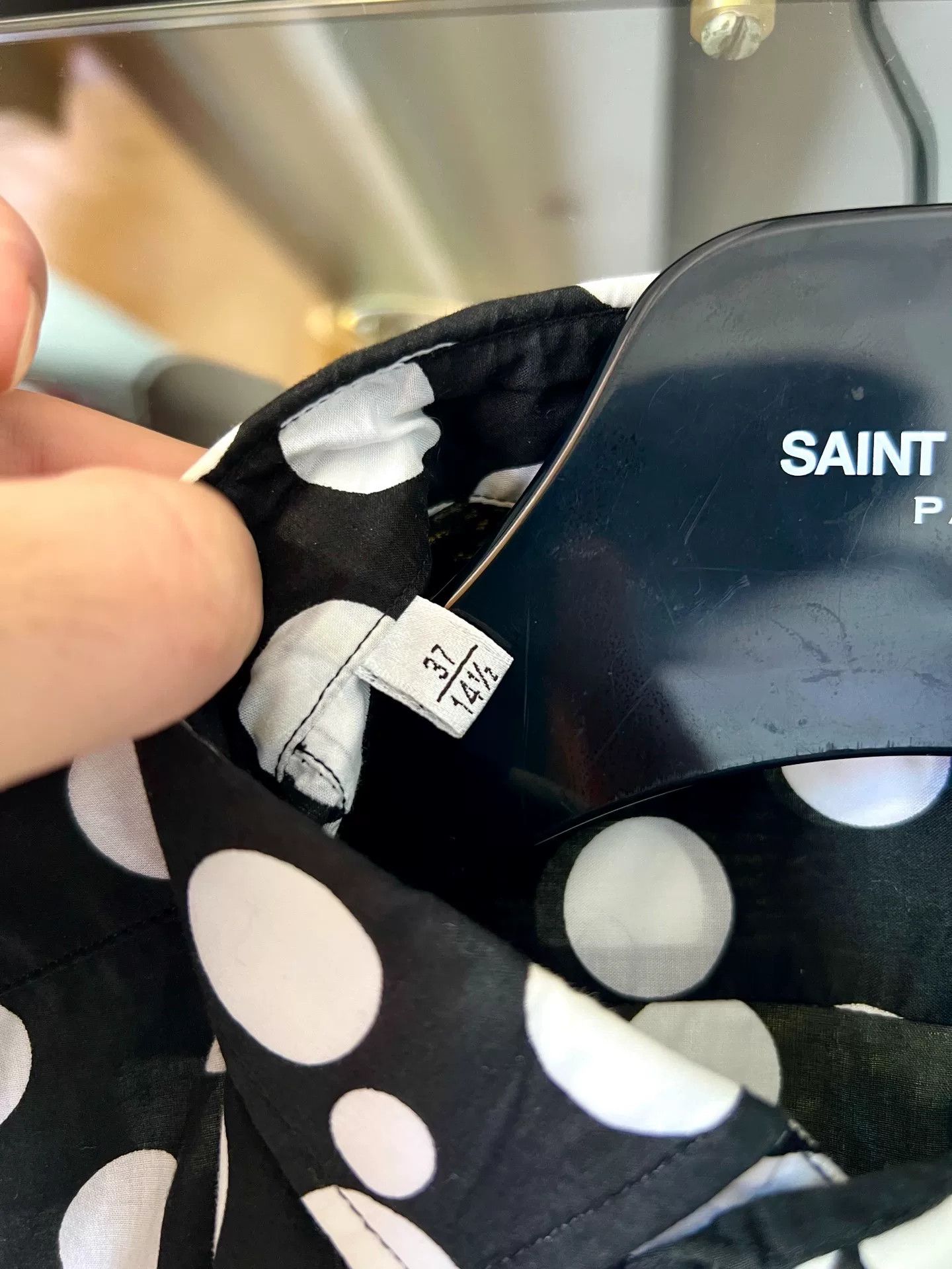 Saint Laurent Paris black and white polka dot shirt Size US S / EU 44-46 / 1 - 4 Thumbnail