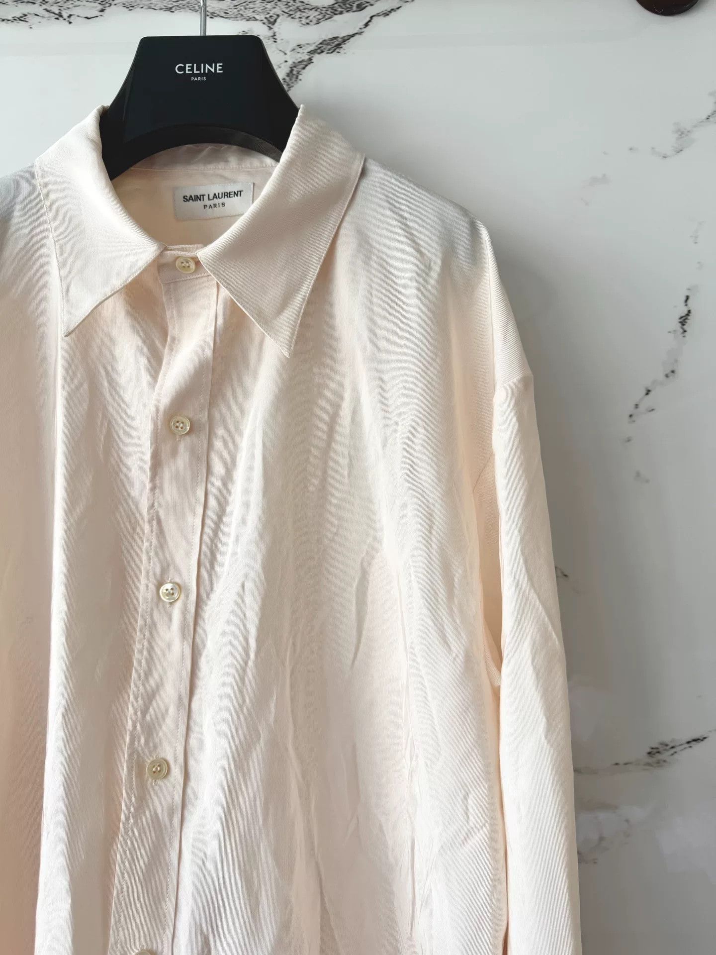 Saint Laurent Paris saint laurent oversized wool silk shirt Size ONE SIZE - 2 Thumbnail