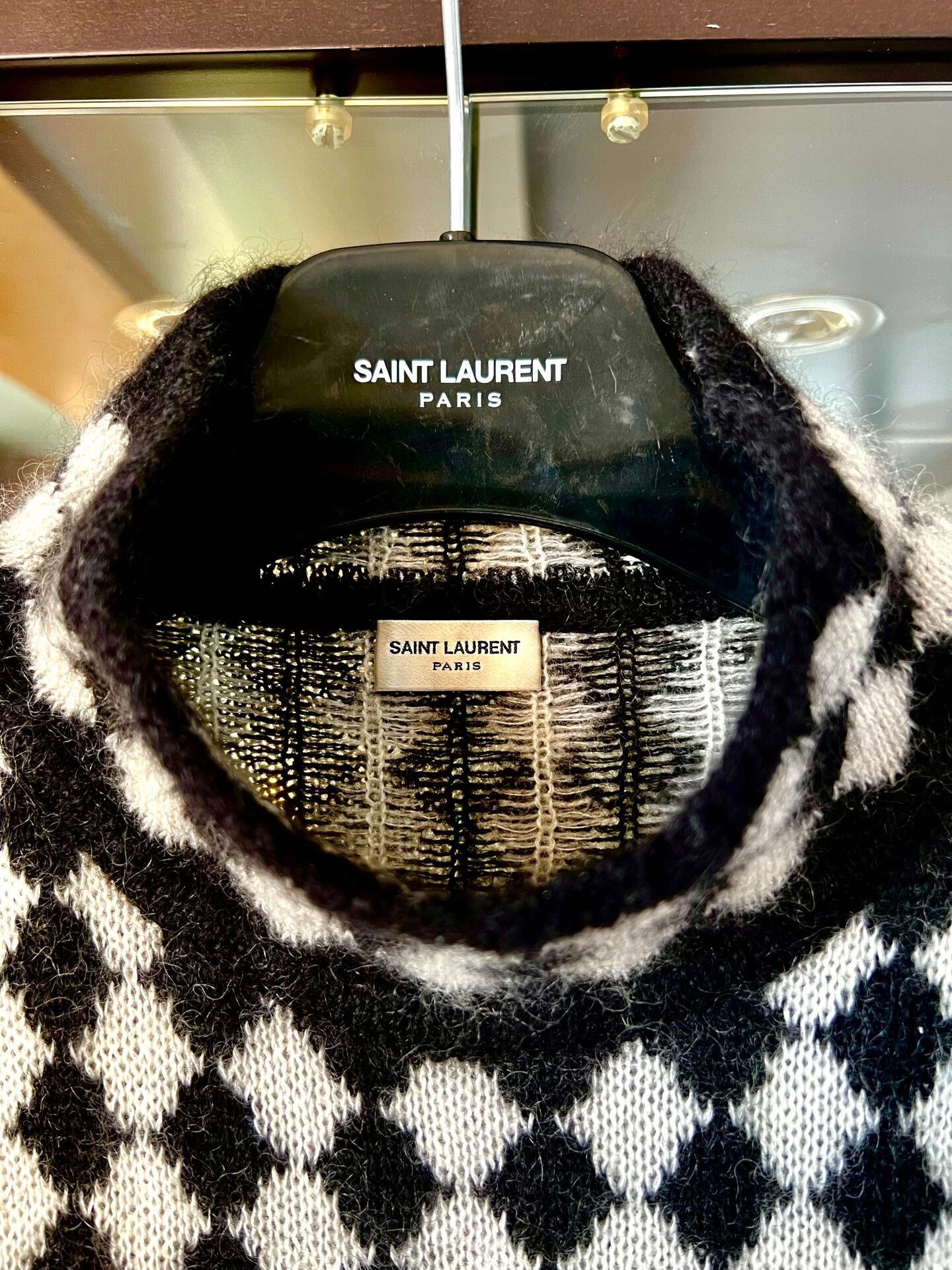 Saint Laurent Paris saint laurent black and white check turtleneck Size US XL / EU 56 / 4 - 3 Thumbnail
