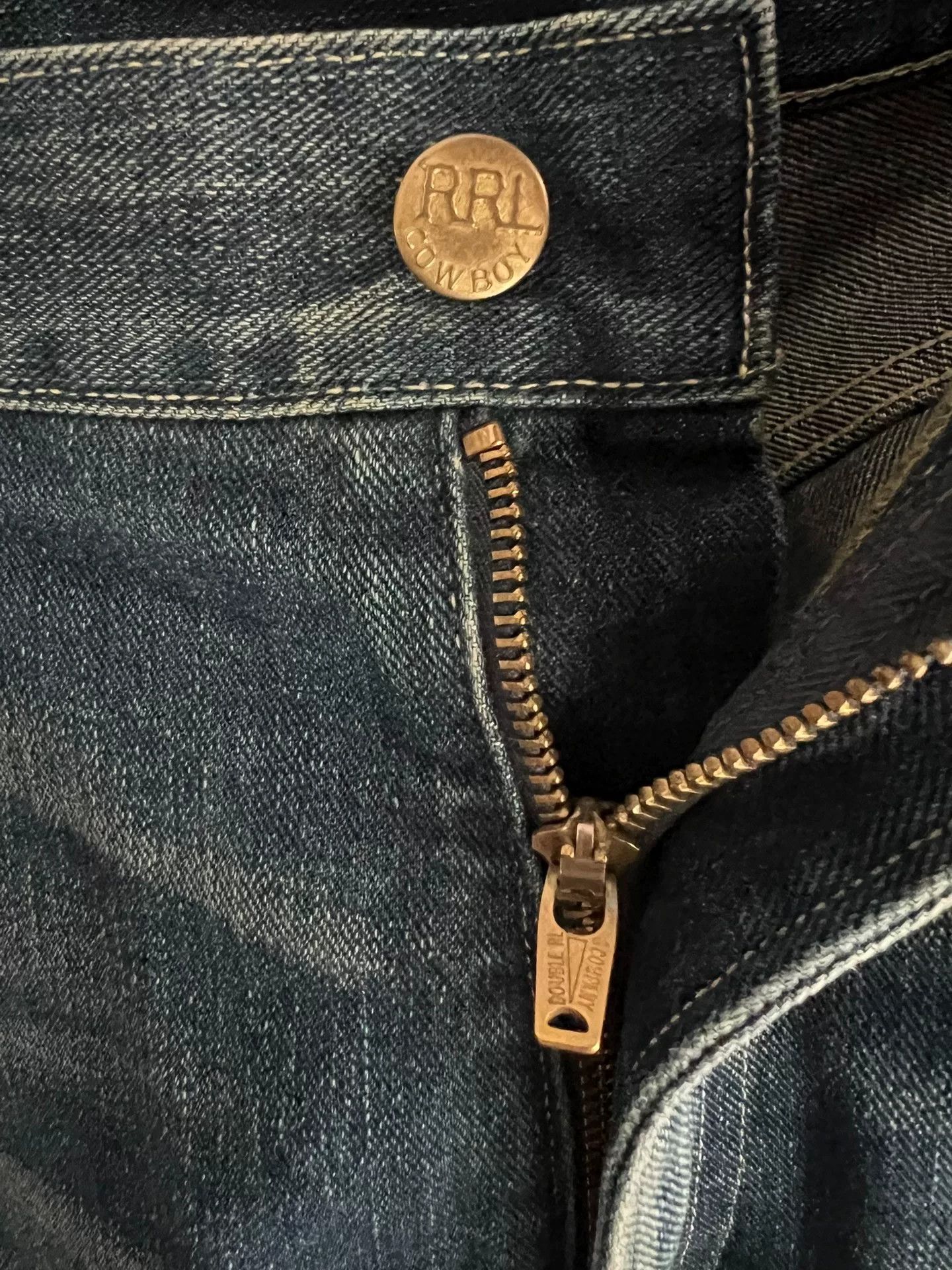 RRL Double RL Distressed Denim Jeans