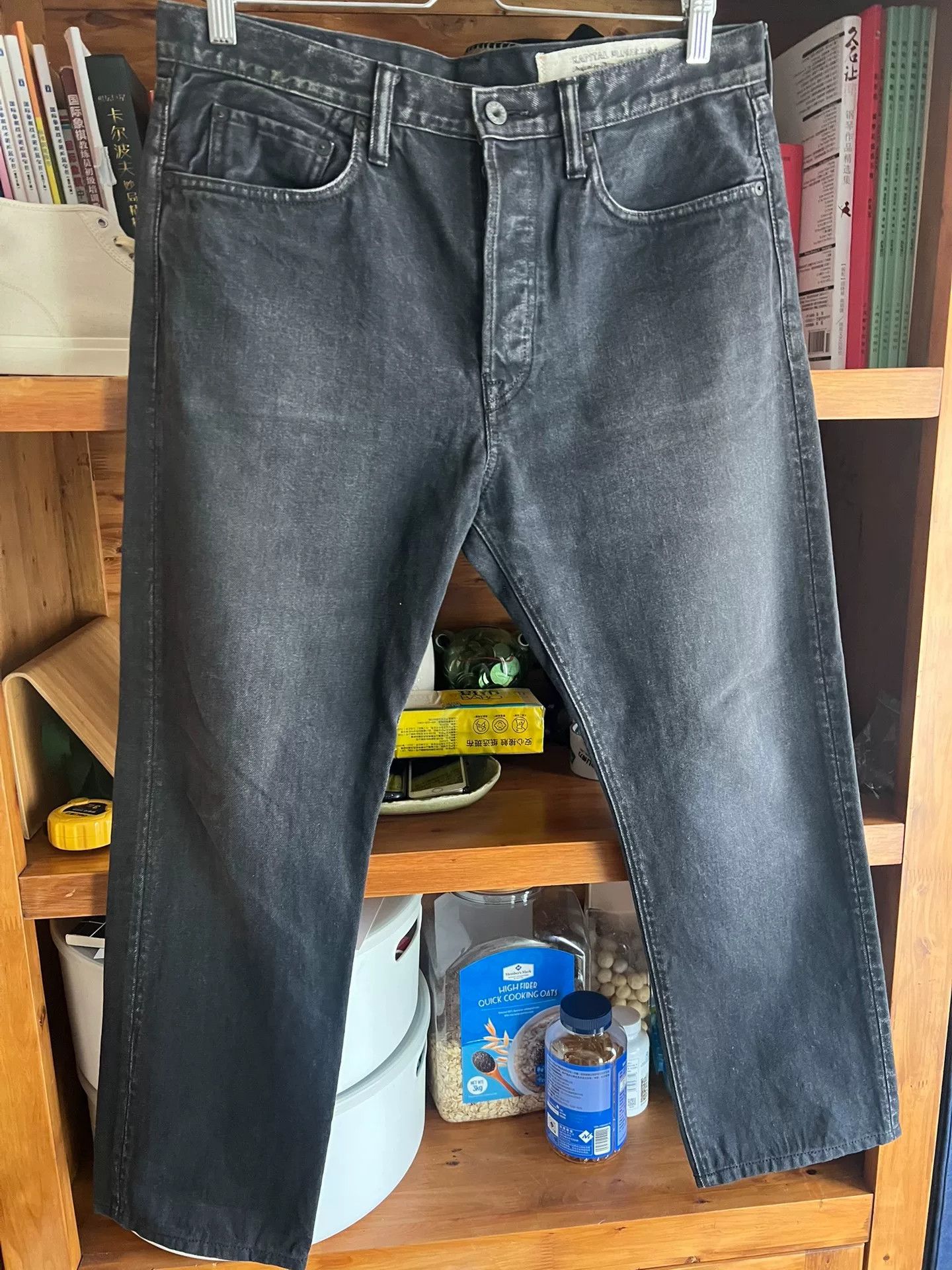 Visvim kapital black denim straight cut pants Size US 34 / EU 50 - 2 Thumbnail