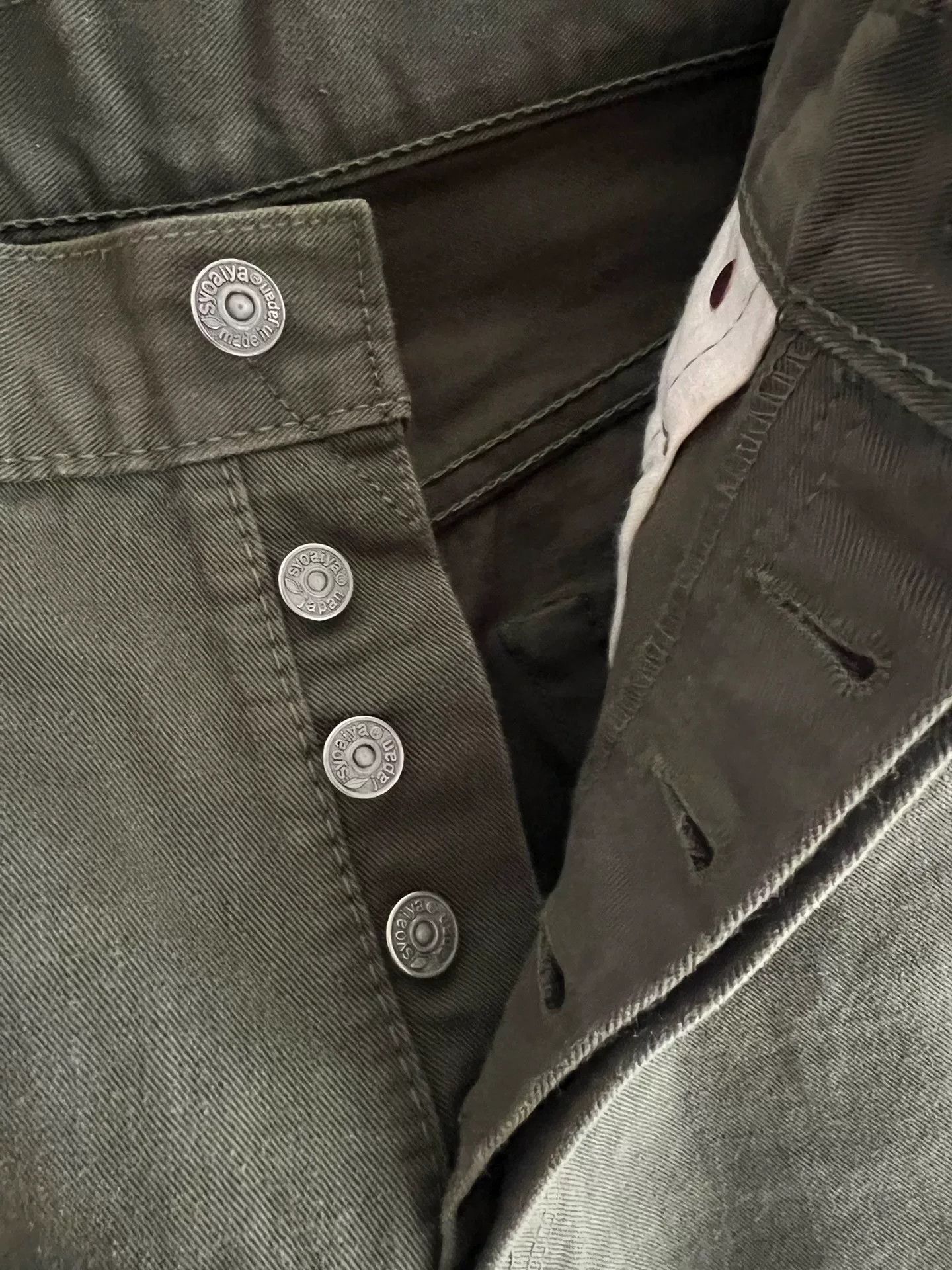 Pure Blue Japan military green denim pants from Pure Blue Japan Size US 32 / EU 48 - 6 Thumbnail