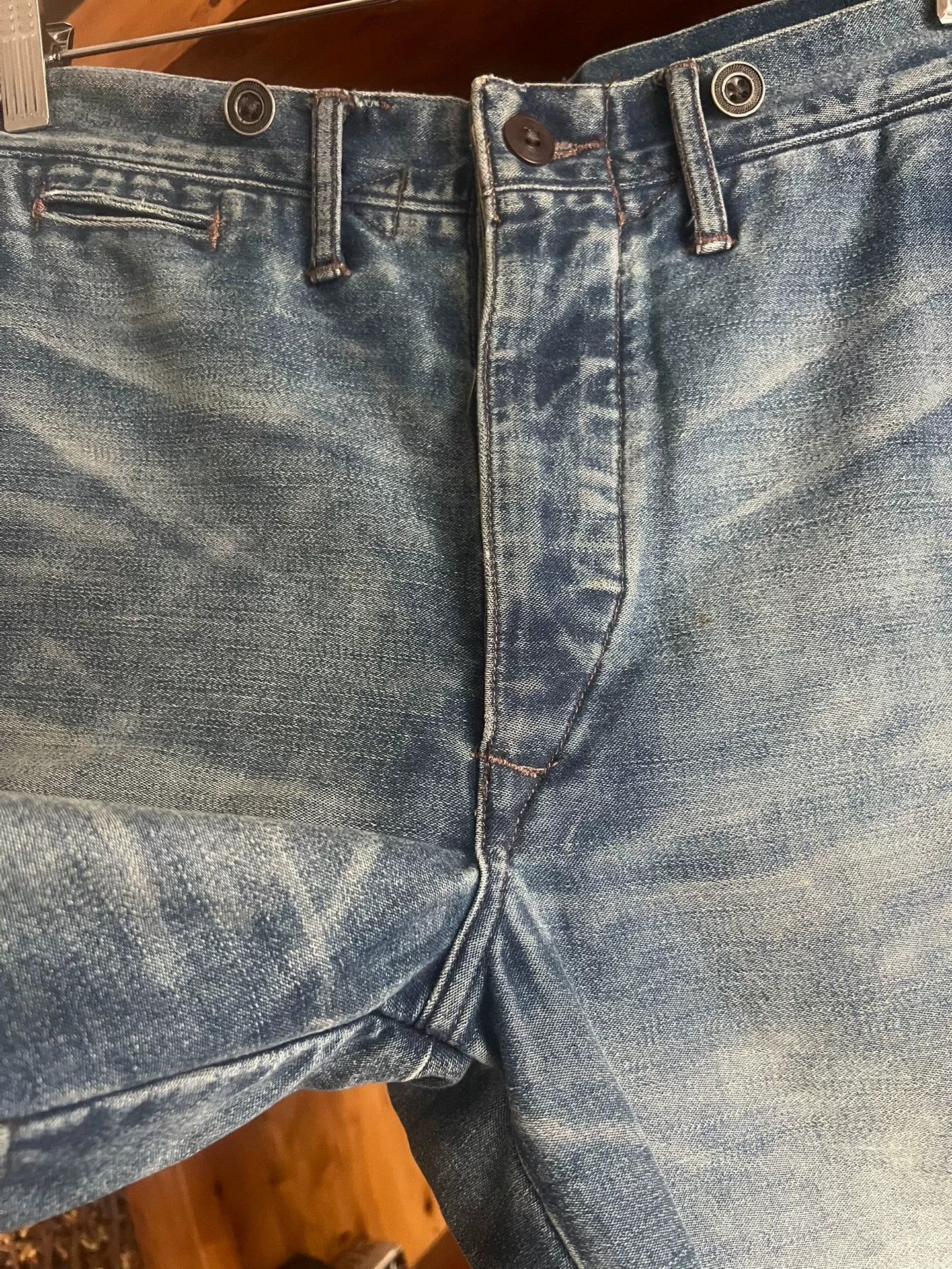 RRL Ralph Lauren double rrl denim suspender pants Size US 28 / EU 44 - 4 Thumbnail