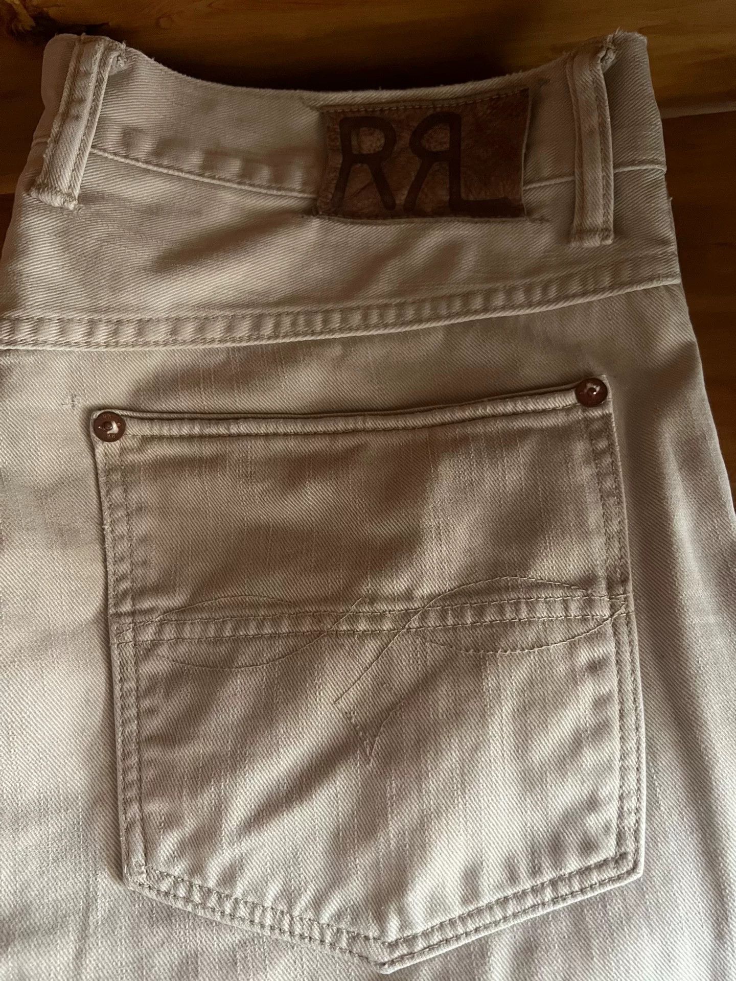RRL Ralph Lauren RRL Double RL Gray White Denim Pants Size US 32 / EU 48 - 9 Thumbnail