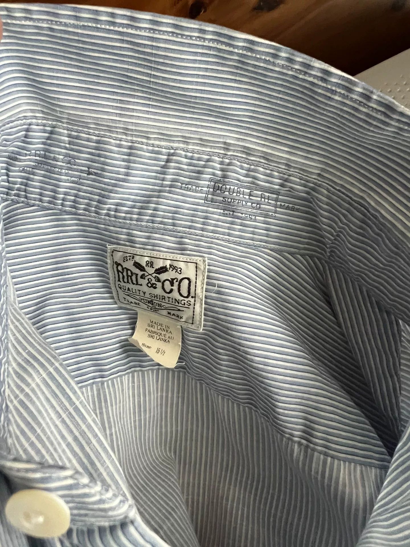 RRL Ralph Lauren RRL Long Sleeve Striped Shirt in Blue White Size US M / EU 48-50 / 2 - 7 Thumbnail