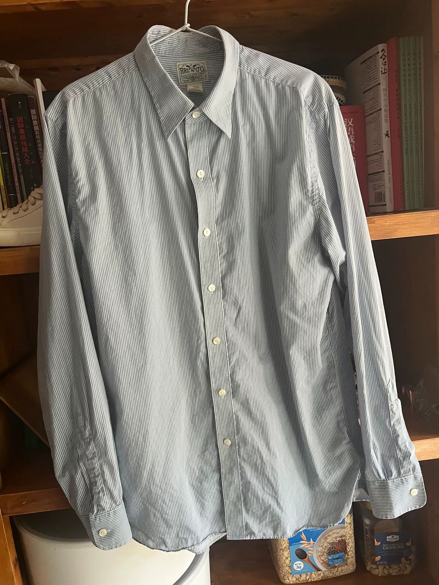 RRL Ralph Lauren RRL Long Sleeve Striped Shirt in Blue White Size US M / EU 48-50 / 2 - 2 Thumbnail