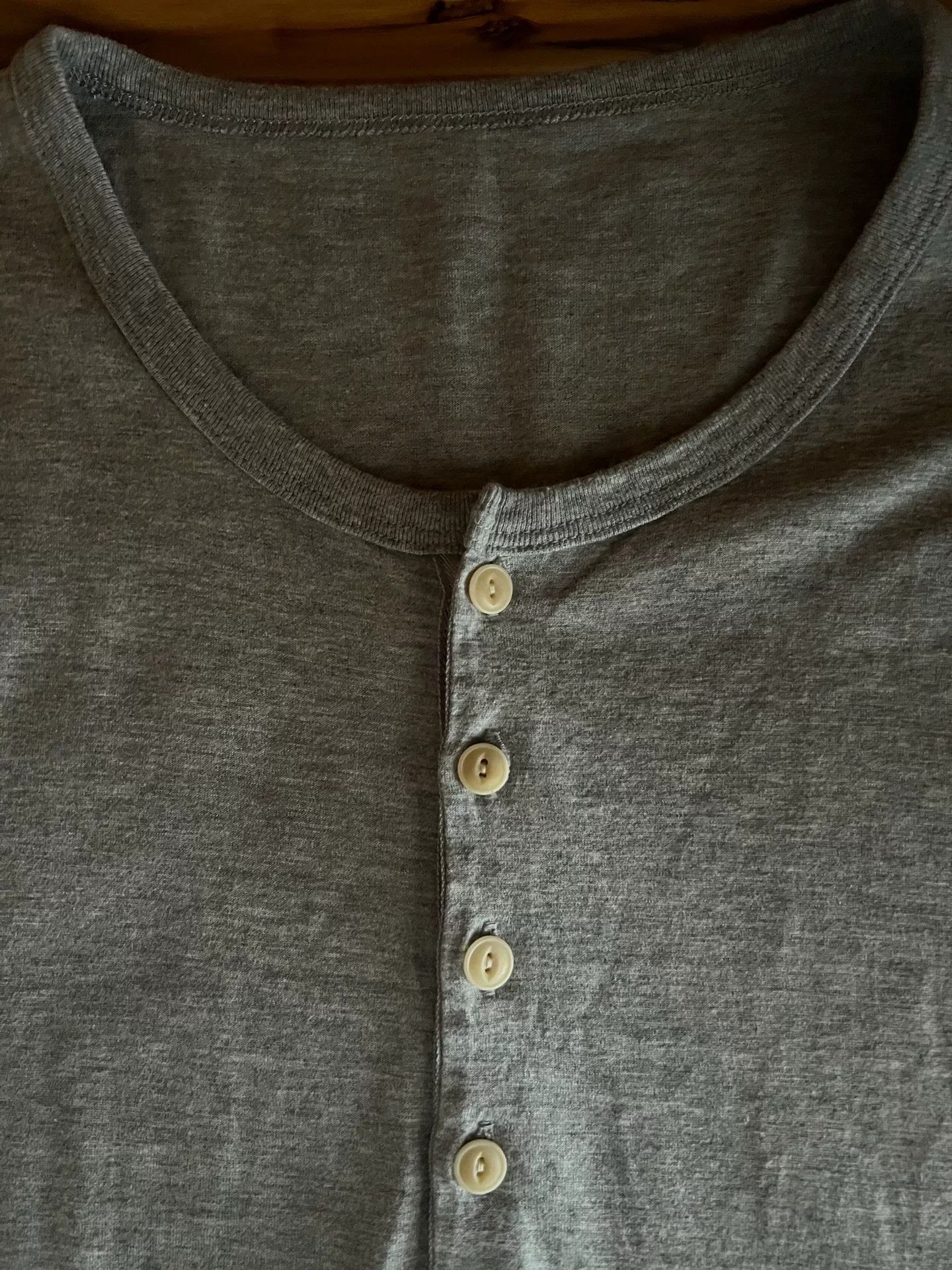 Visvim gray vintage henley short sleeve t-shirt Size US M / EU 48-50 / 2 - 9 Thumbnail