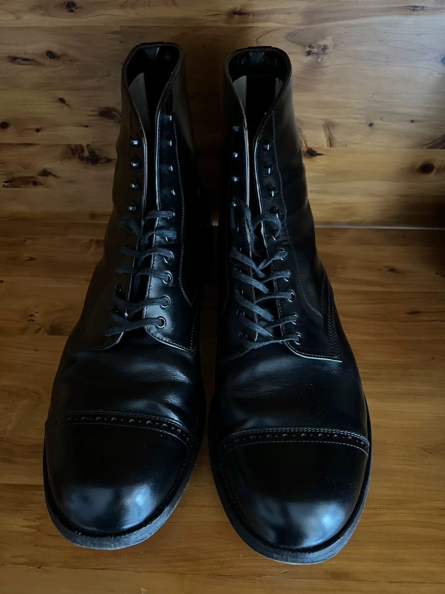 PHIGVEL MAKERS & Co. classic black leather service boots for men Size US 9.5 / EU 42-43 - 2 Thumbnail