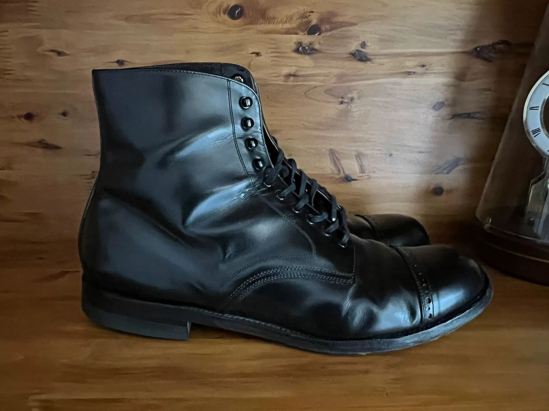PHIGVEL MAKERS & Co. classic black leather service boots for men Size US 9.5 / EU 42-43 - 3 Thumbnail