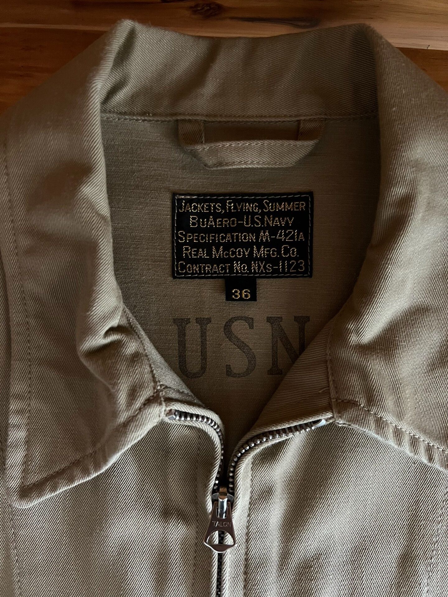 The Real McCoy's real mccoy's type m-421a khaki flight jacket Size US M / EU 48-50 / 2 - 8 Thumbnail