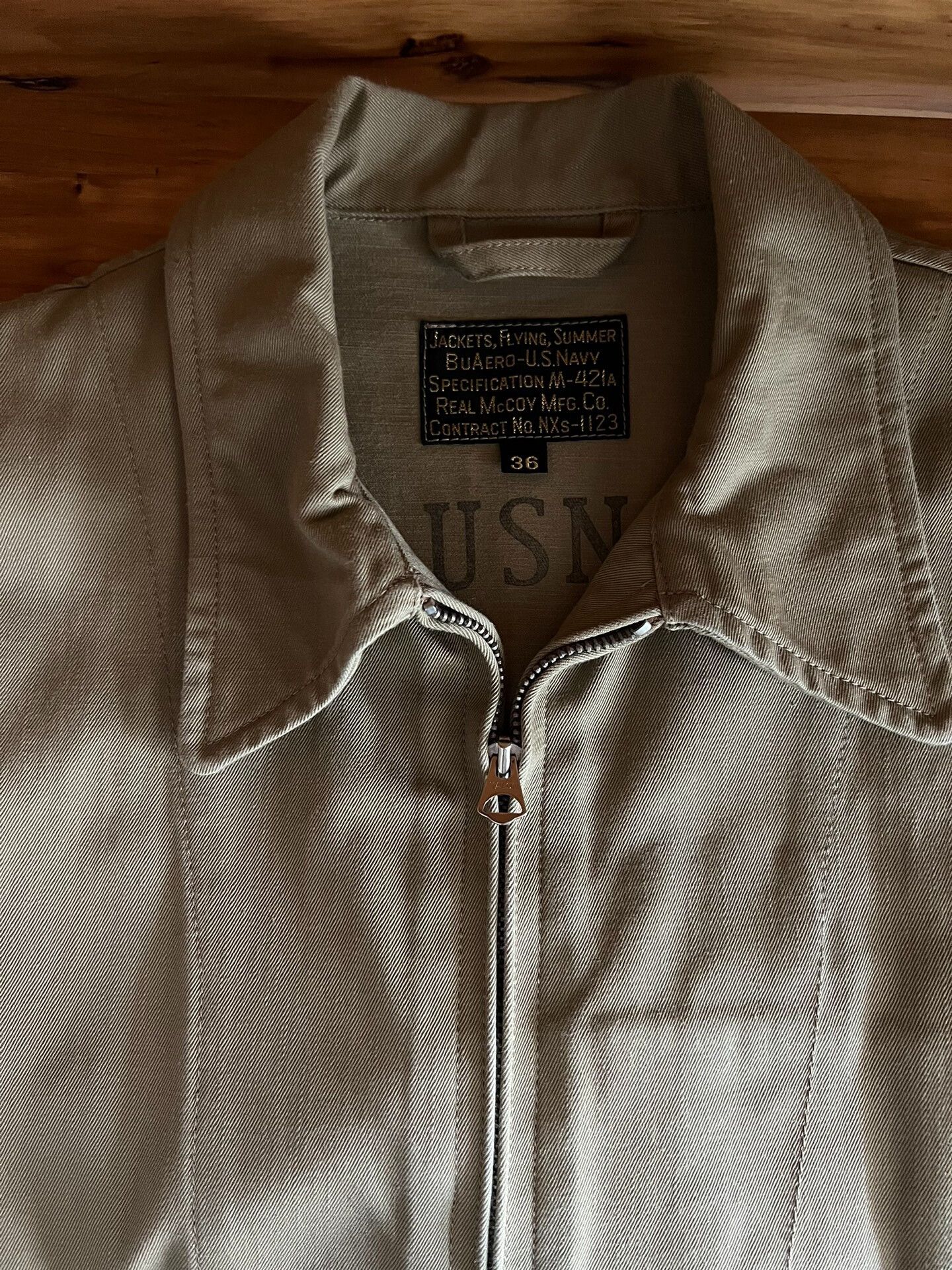 The Real McCoy's real mccoy's type m-421a khaki flight jacket Size US M / EU 48-50 / 2 - 9 Thumbnail