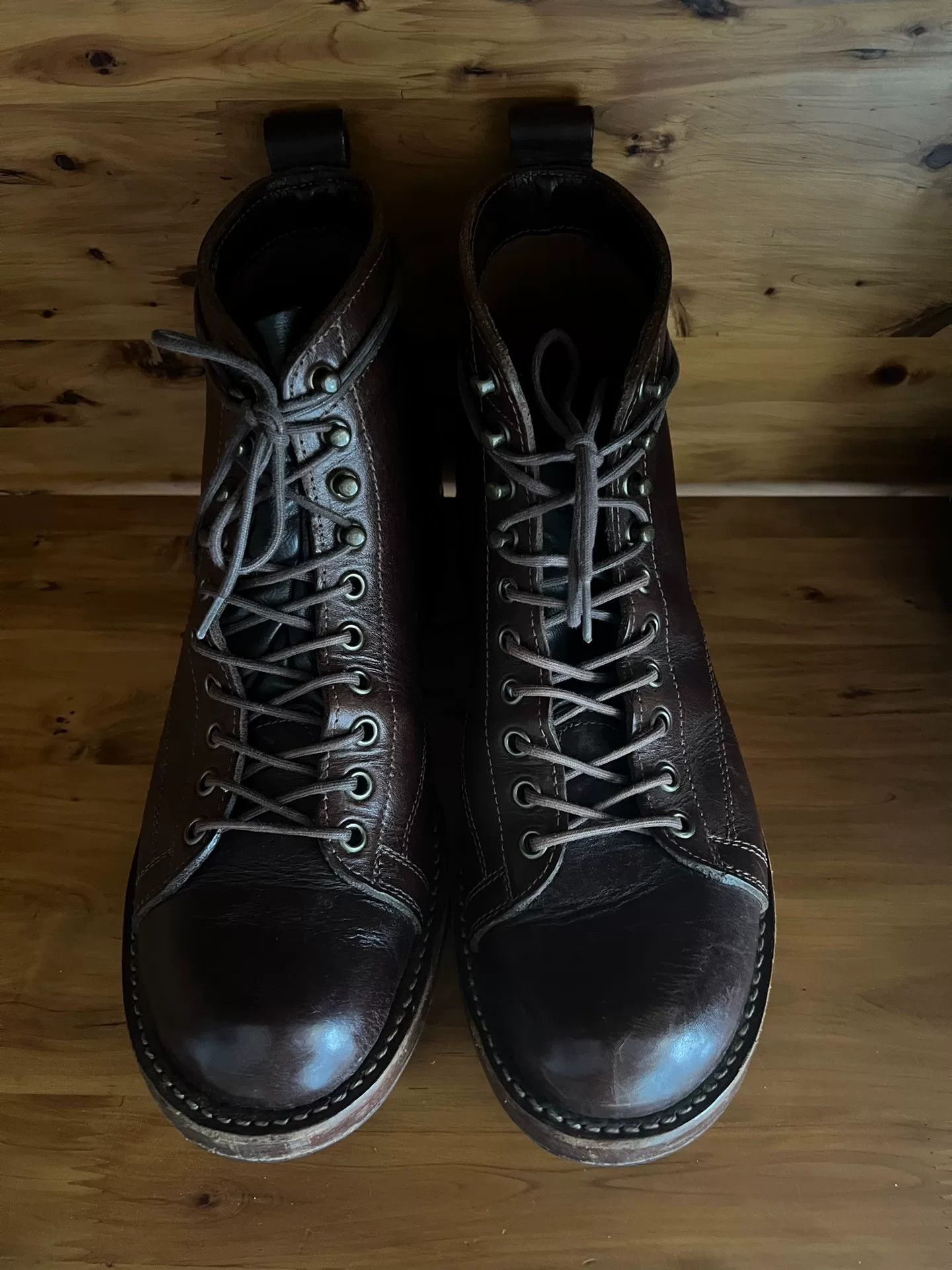 RRL Ralph Lauren glad hand all american brown leather boots Size US 8 / EU 41 - 2 Thumbnail
