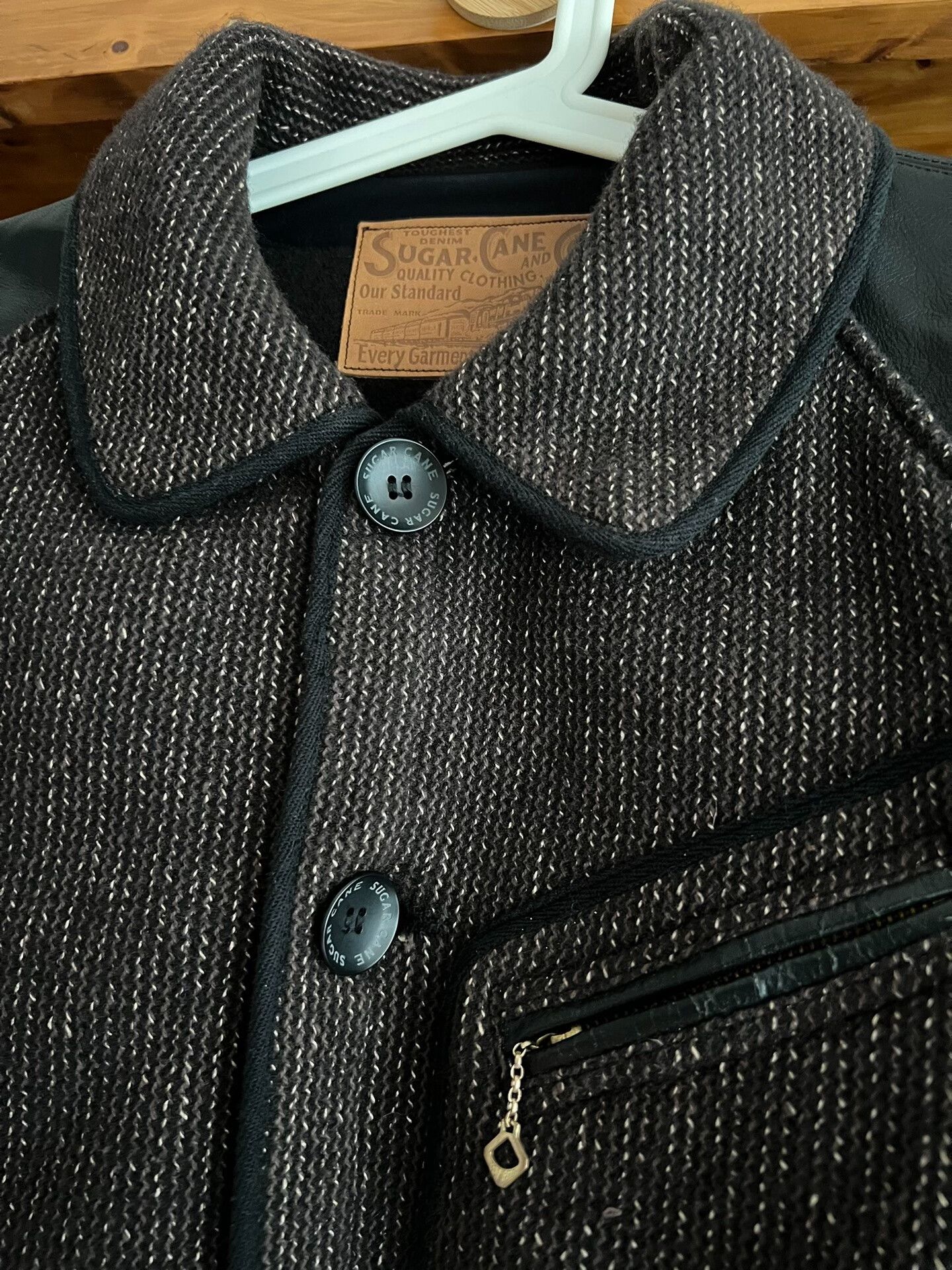 Sugar Cane wool leather jacket with vintage details Size US M / EU 48-50 / 2 - 9 Thumbnail
