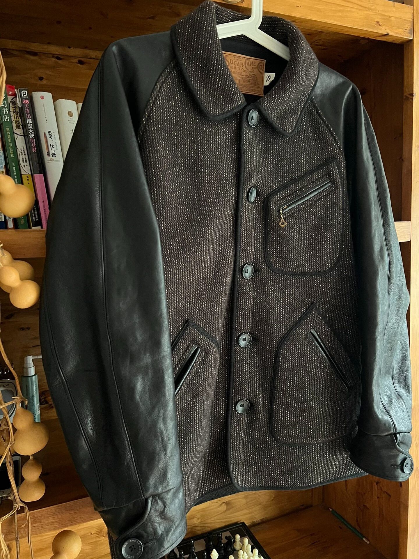 Sugar Cane wool leather jacket with vintage details Size US M / EU 48-50 / 2 - 2 Thumbnail