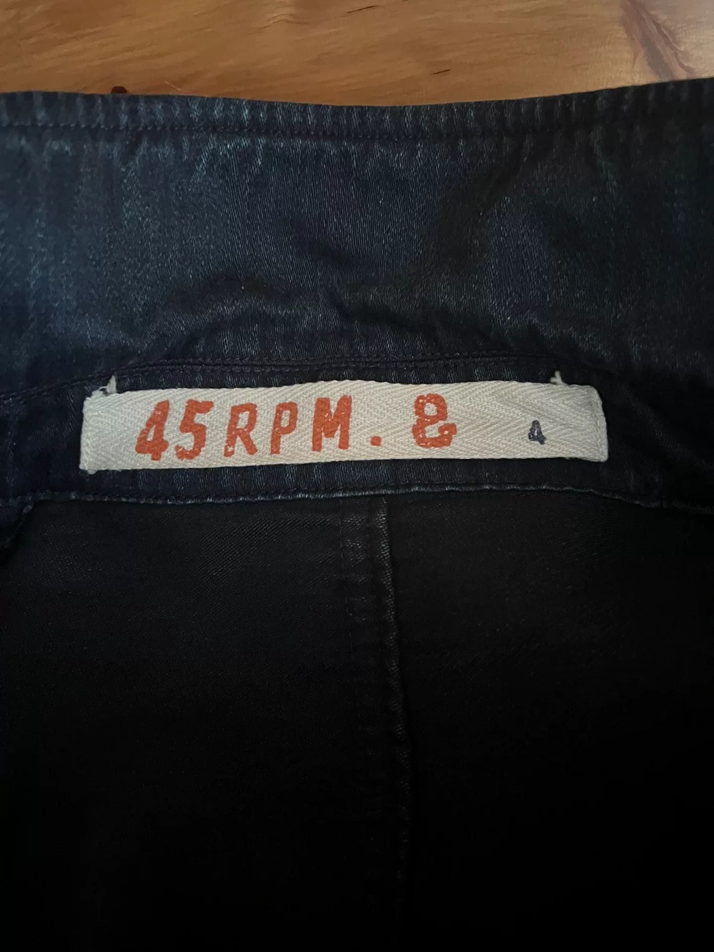 45rpm blue dyed motorcycle jacket with subtle vintage touch Size US M / EU 48-50 / 2 - 8 Thumbnail