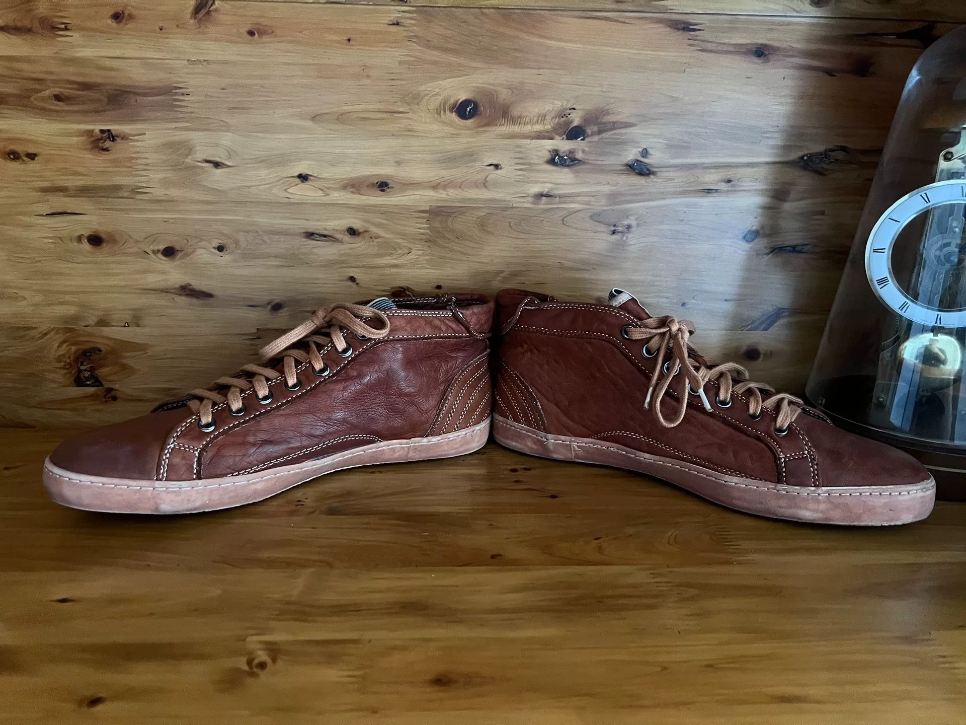 45rpm italian leather sneakers with wash finish Size US 10 / EU 43 - 5 Thumbnail