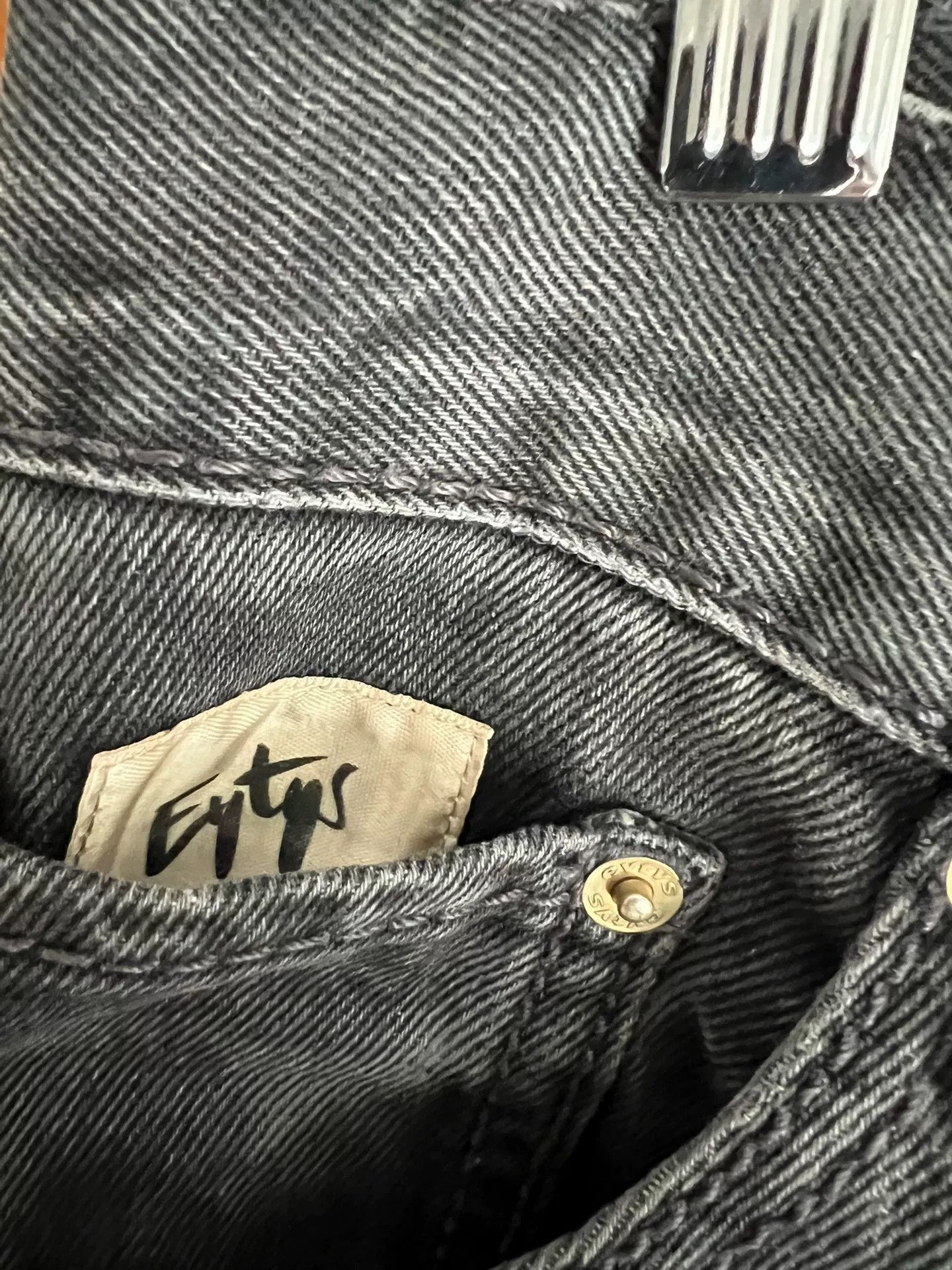 Evisu oversized gray-black vintage denim pants Size US 32 / EU 48 - 8 Thumbnail