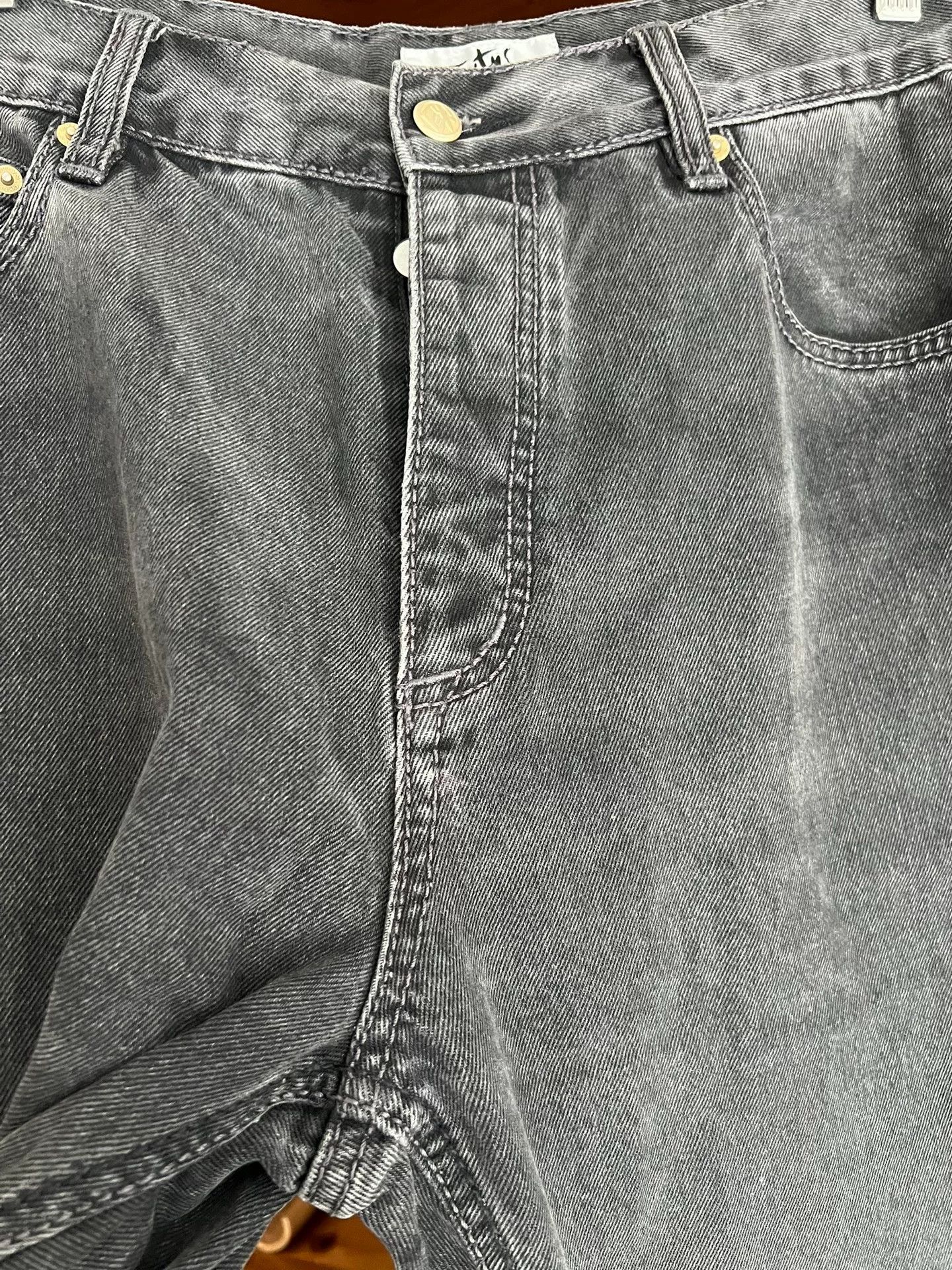 Evisu oversized gray-black vintage denim pants Size US 32 / EU 48 - 4 Thumbnail