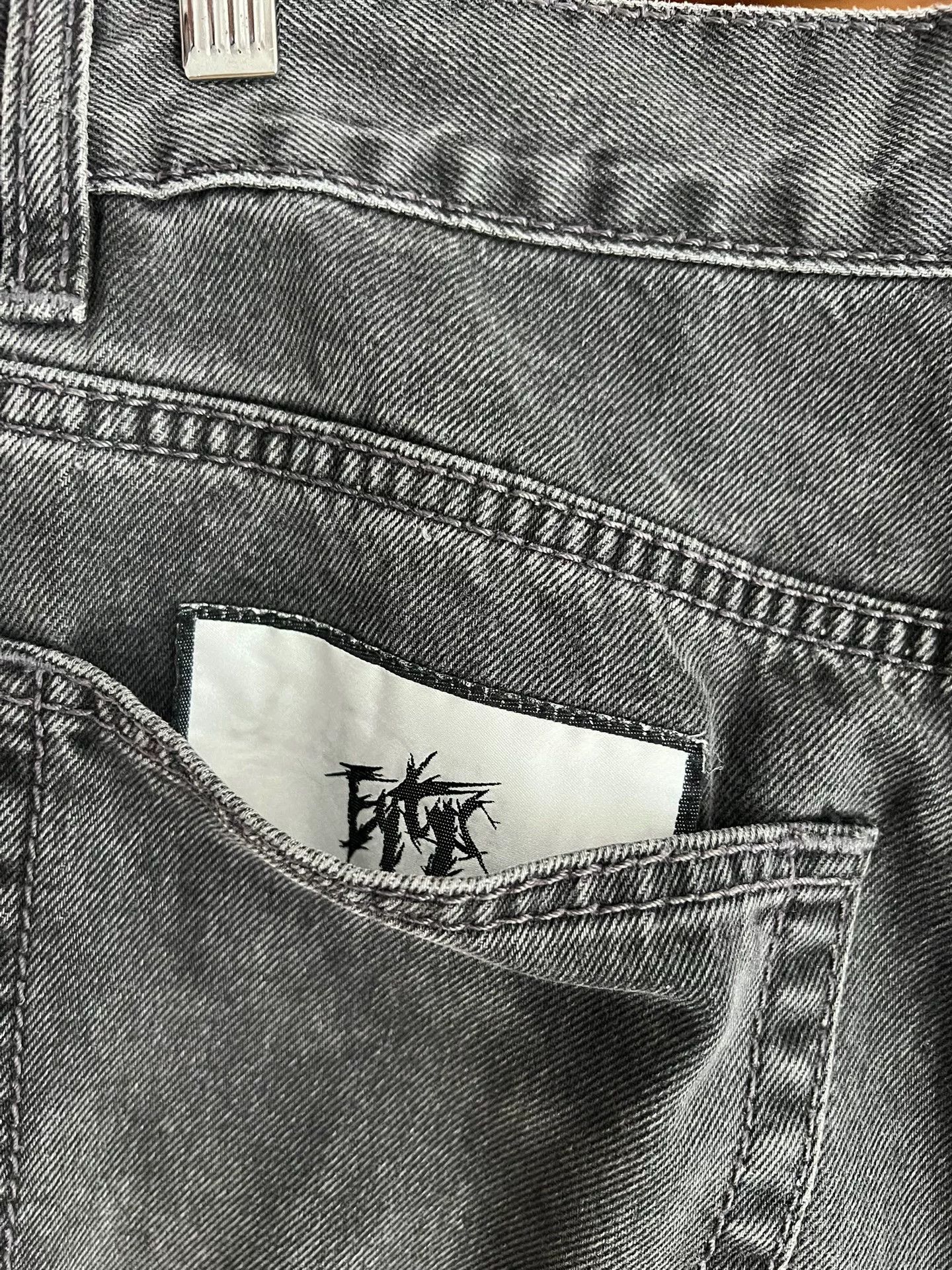 Evisu oversized gray-black vintage denim pants Size US 32 / EU 48 - 7 Thumbnail