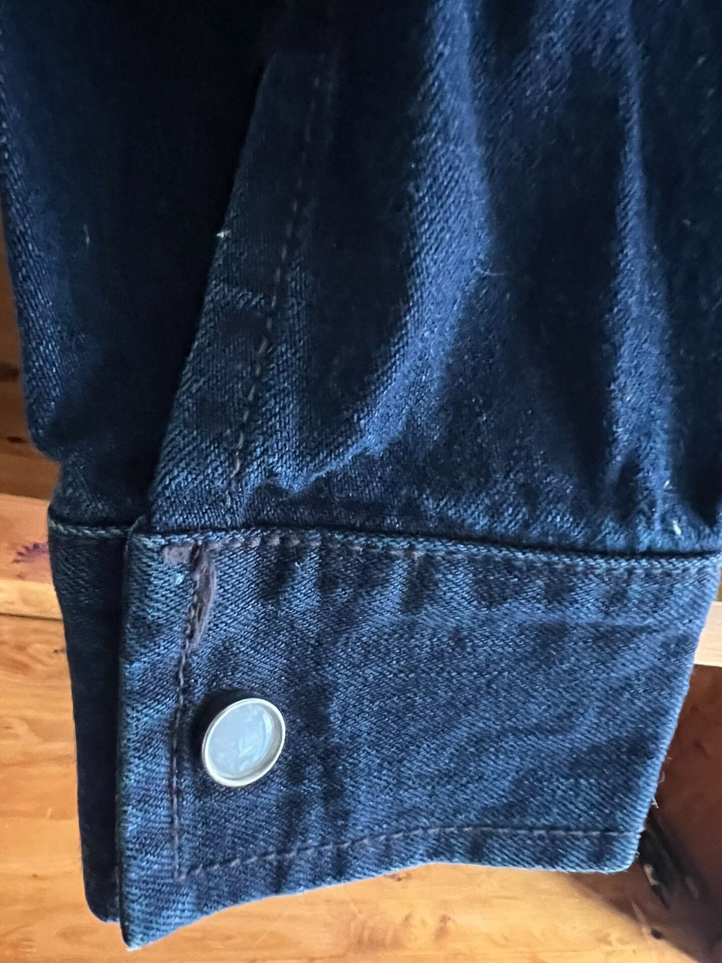 Burgus Plus blue dyed work jacket with gem buttons Size US S / EU 44-46 / 1 - 2 Thumbnail