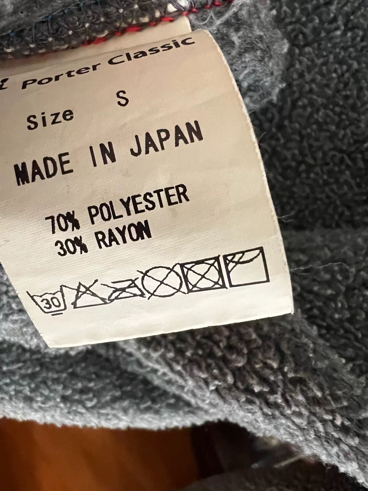 Porter Classic stylish gray fleece jacket with blue accents Size US S / EU 44-46 / 1 - 6 Thumbnail
