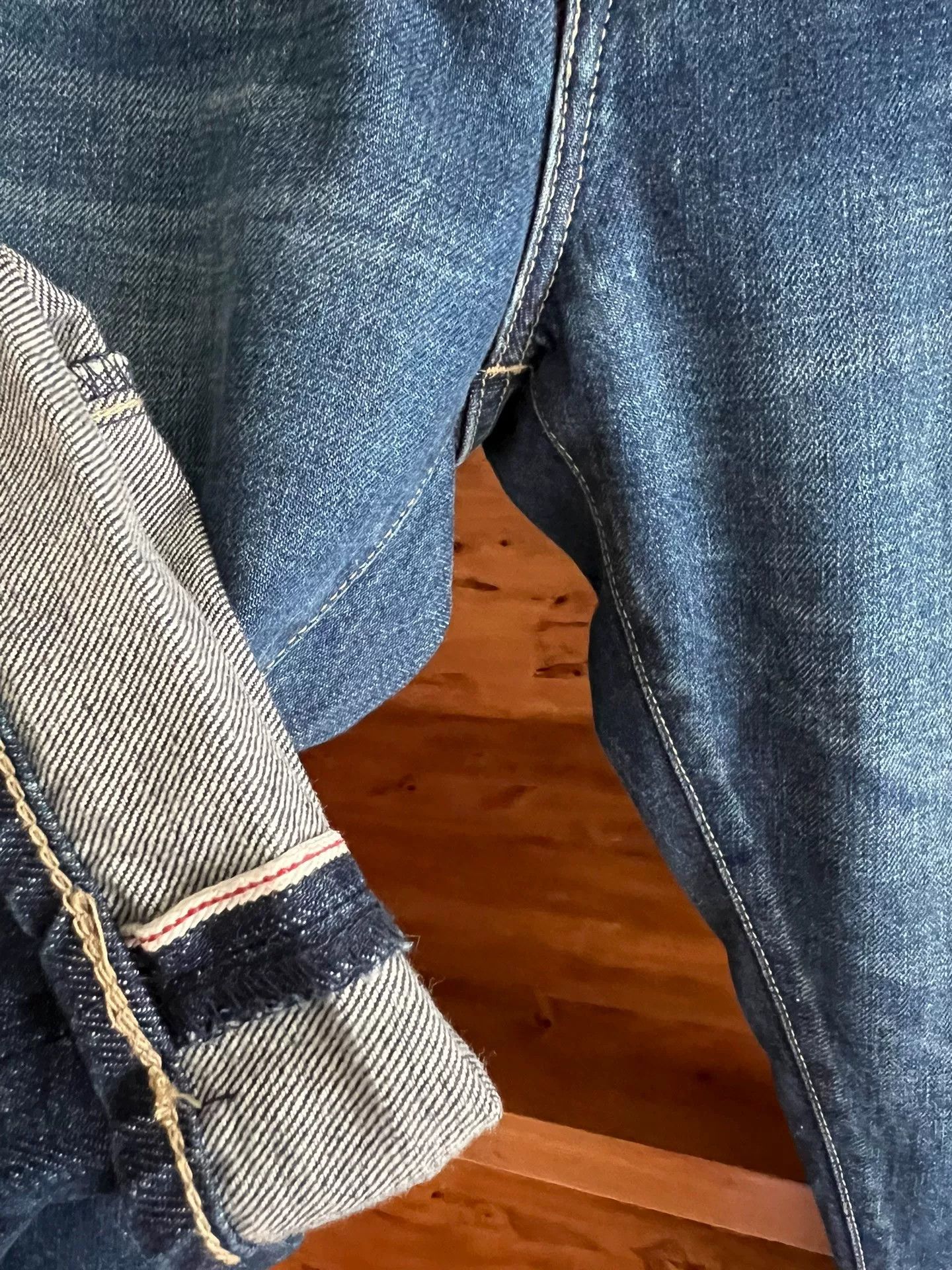 Visvim washed red ear denim talon zipper pants Size US 32 / EU 48 - 4 Thumbnail