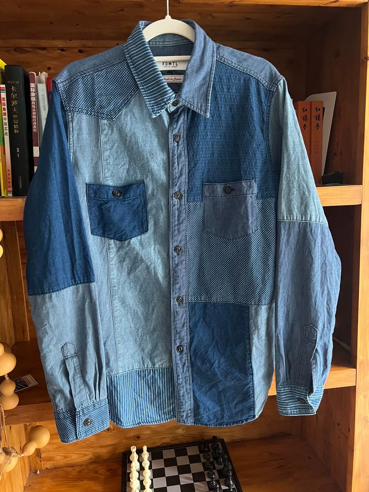 FDMTL fdmtl patchwork denim shirt for men Size US M / EU 48-50 / 2 - 2 Thumbnail