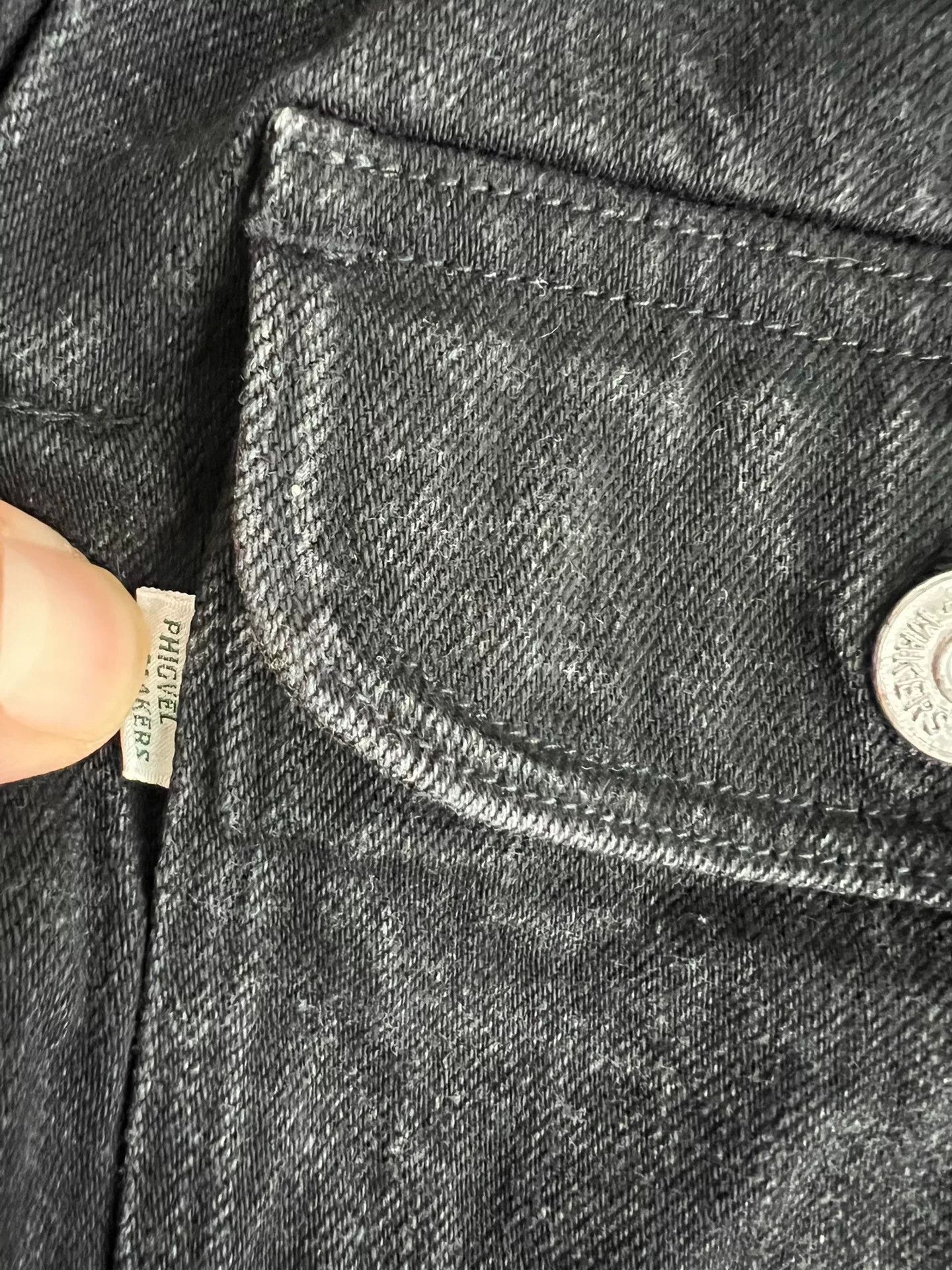 PHIGVEL MAKERS & Co. classic denim jacket with leather label Size US M / EU 48-50 / 2 - 6 Thumbnail