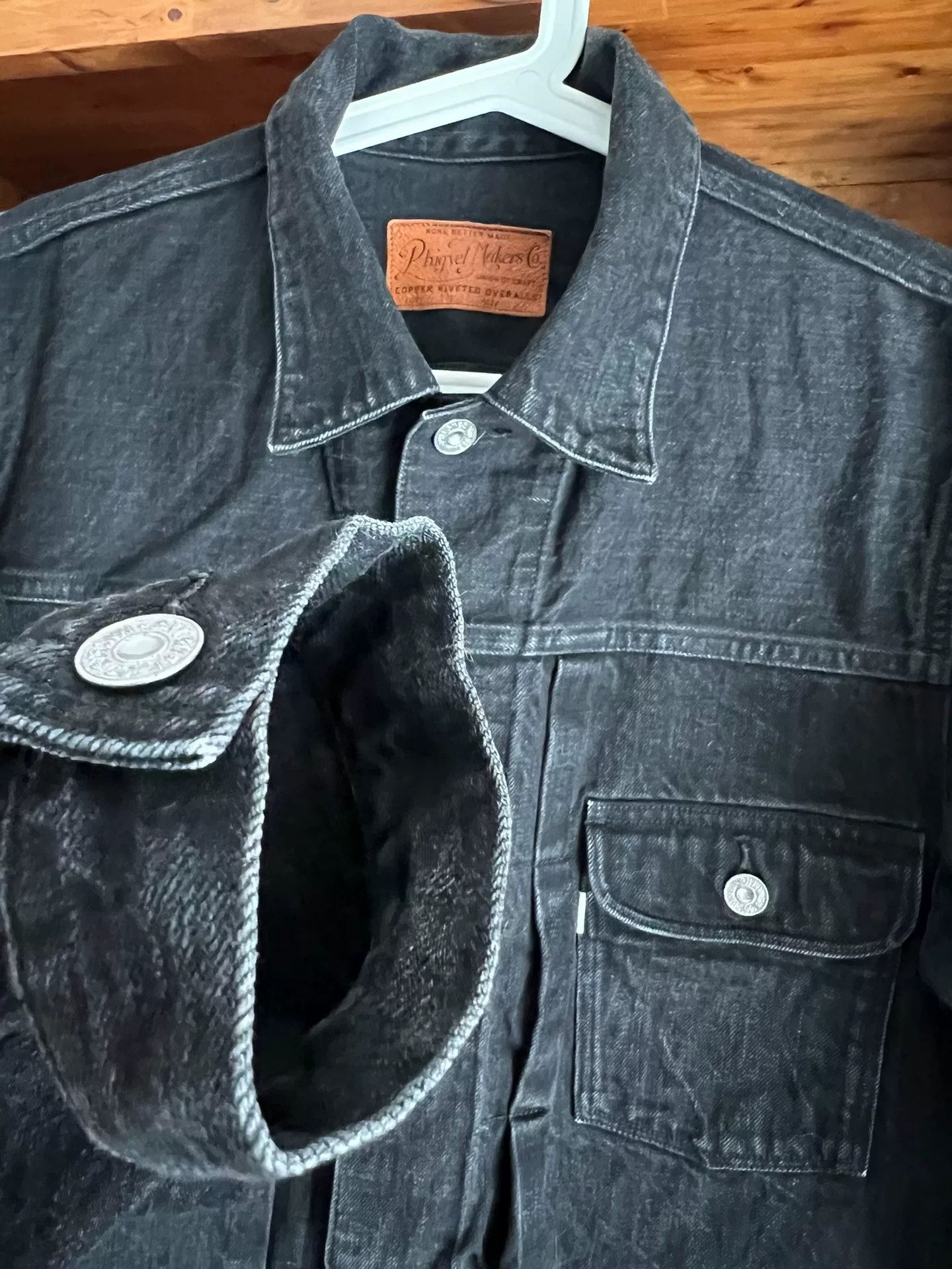 PHIGVEL MAKERS & Co. classic denim jacket with leather label Size US M / EU 48-50 / 2 - 4 Thumbnail