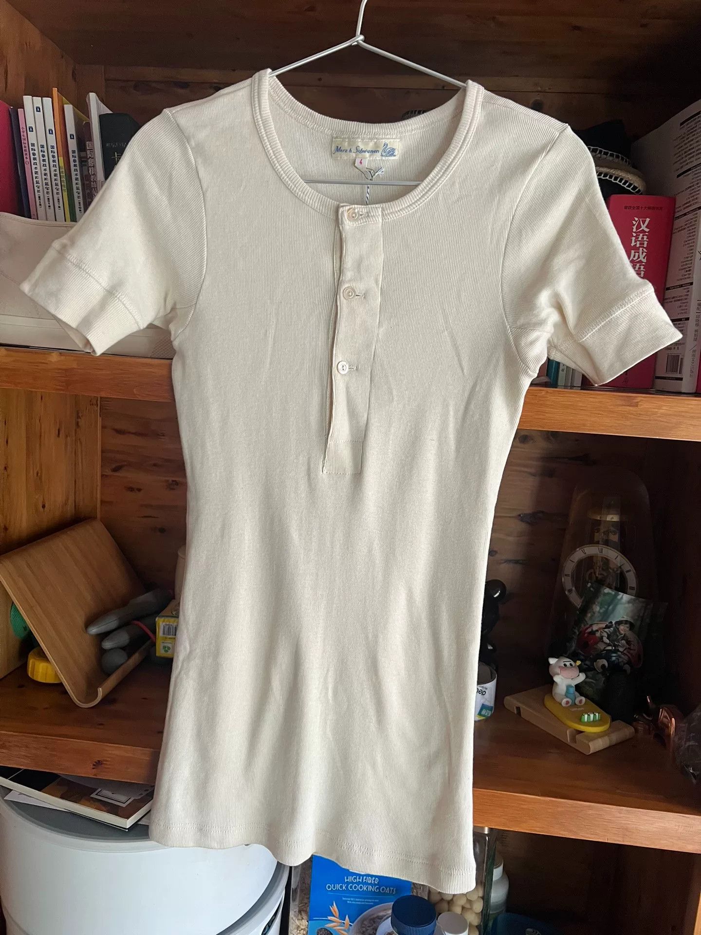 Merz B. Schwanen vintage henley short sleeve shirt Size US M / EU 48-50 / 2 - 3 Thumbnail