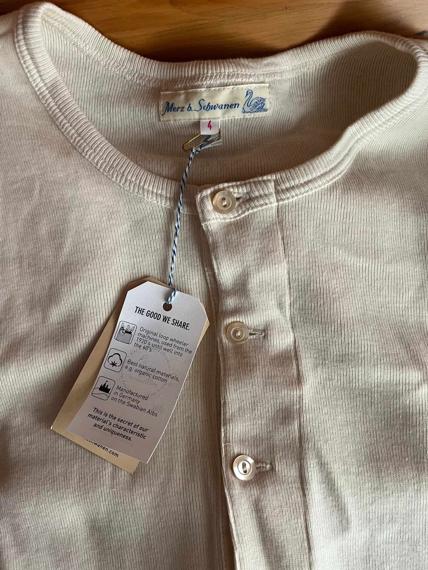Merz B. Schwanen vintage henley short sleeve shirt Size US M / EU 48-50 / 2 - 8 Thumbnail
