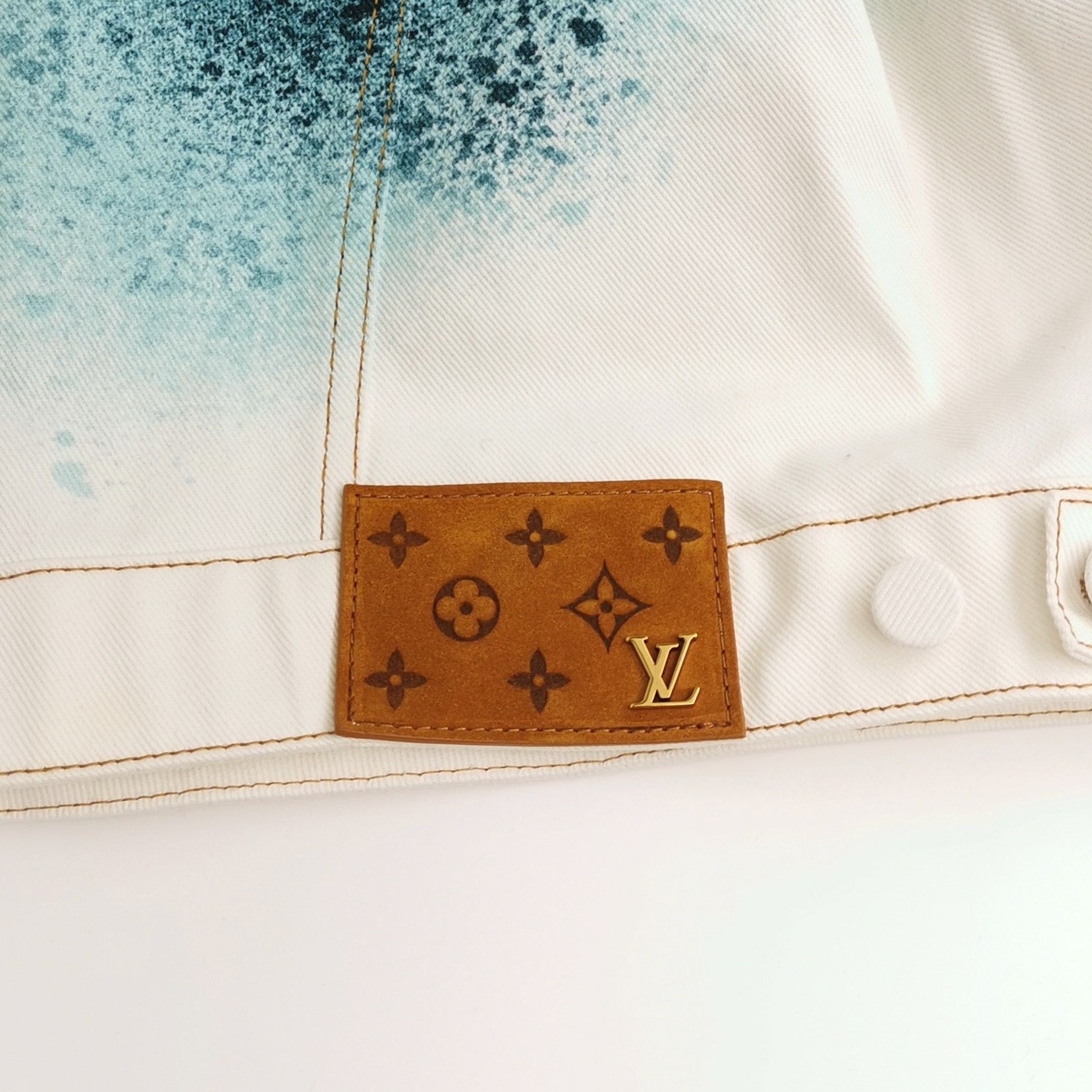 Louis Vuitton Louis Vuitton Cotton Blue-White Splash Jacket XL Size US XL / EU 56 / 4 - 5 Thumbnail