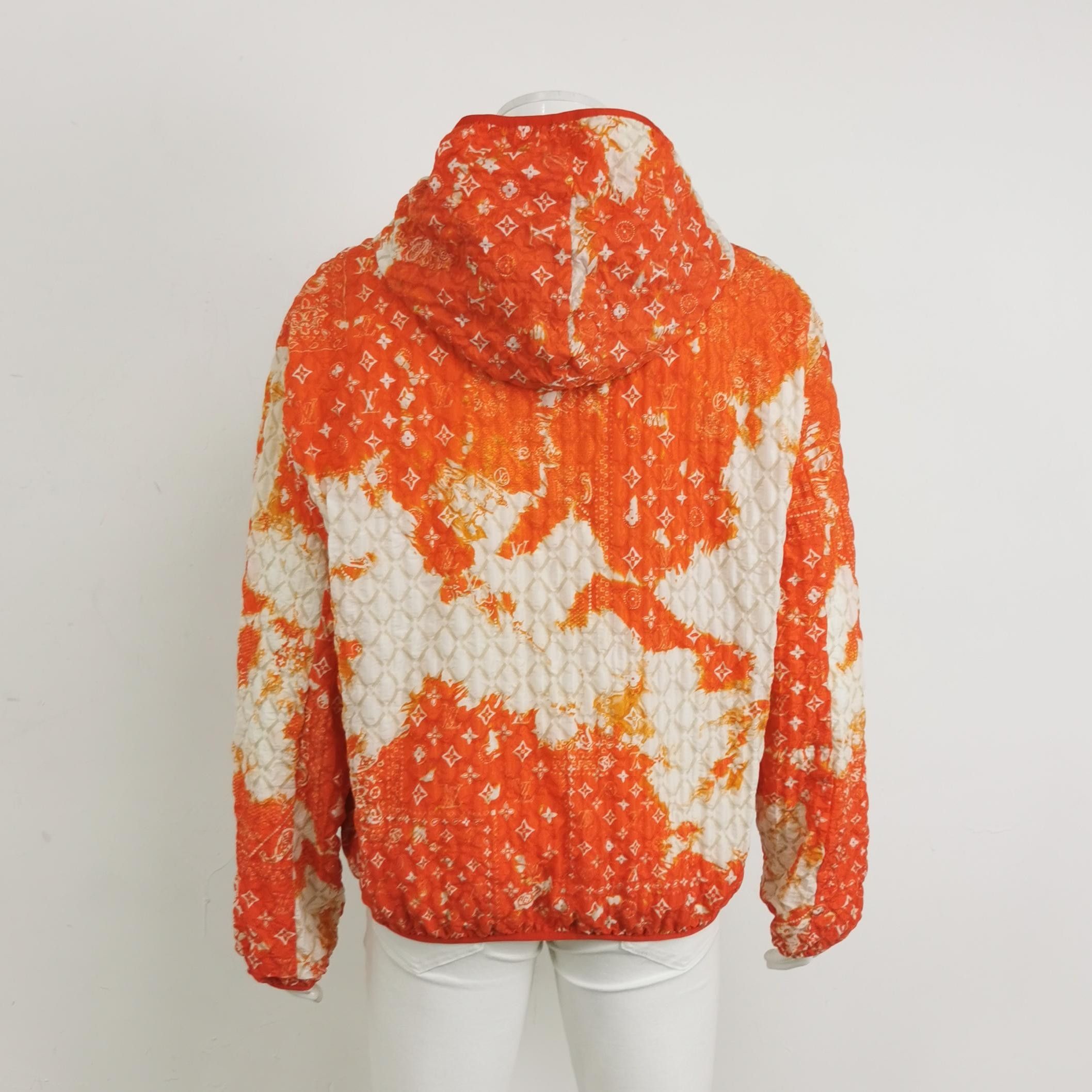 Louis Vuitton Louis Vuitton Orange Print Hooded Jacket Size US XXS / EU 40 - 3 Thumbnail