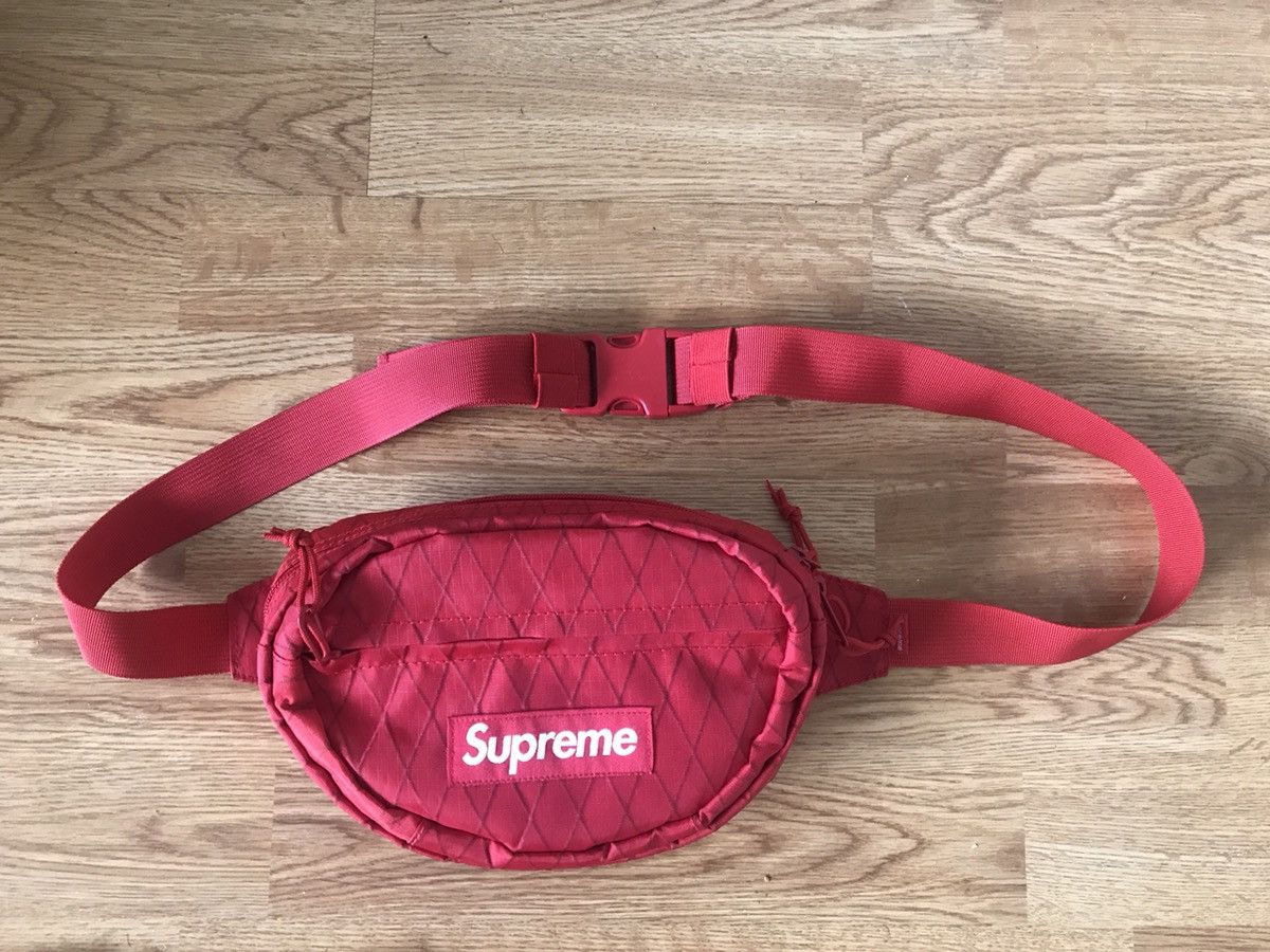 Supreme Waist Bag Fw18 Red New Authentic Accessories